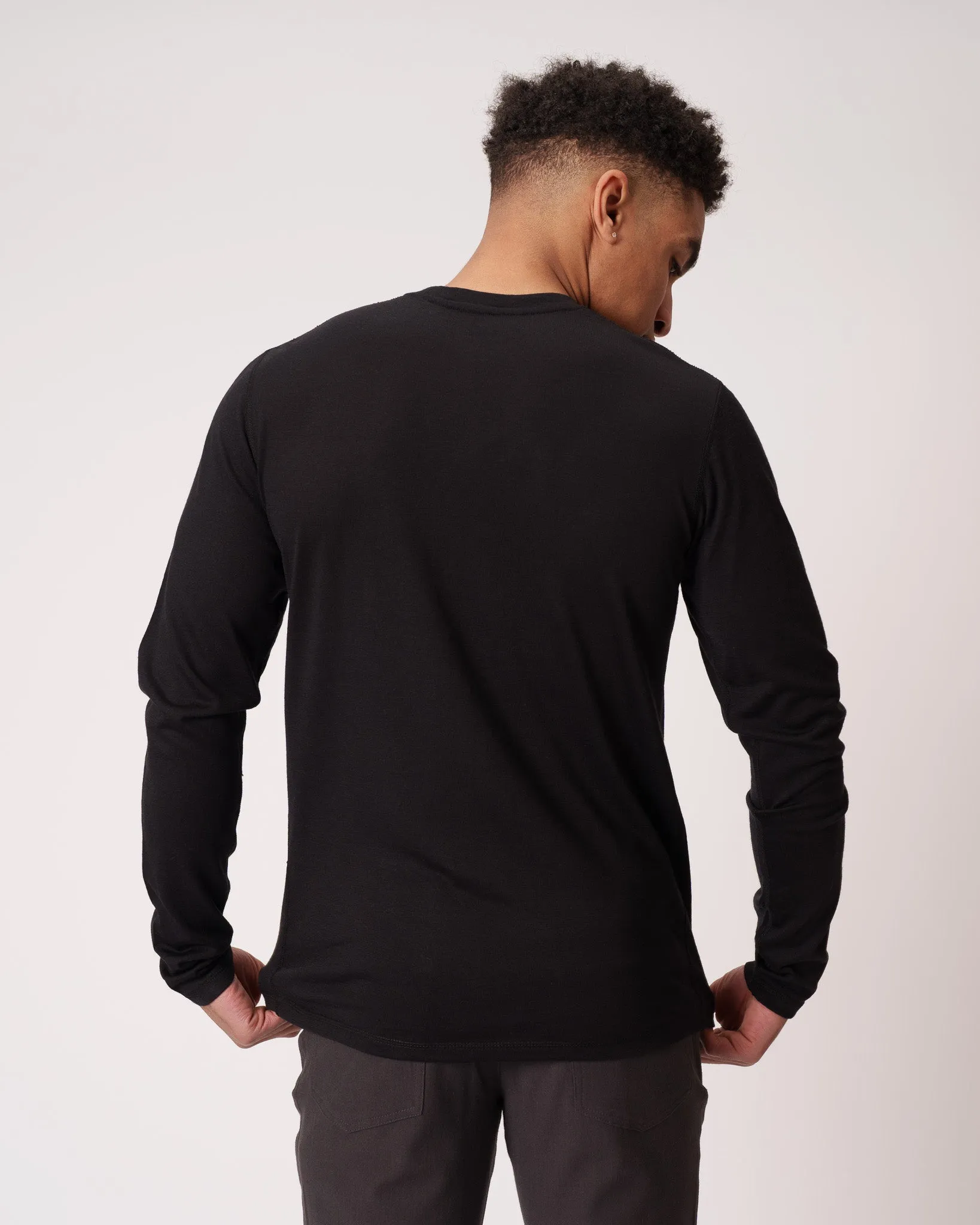 Long Sleeve Pocket Crew sold by Woolly Clothing Co product image thumbnail 3