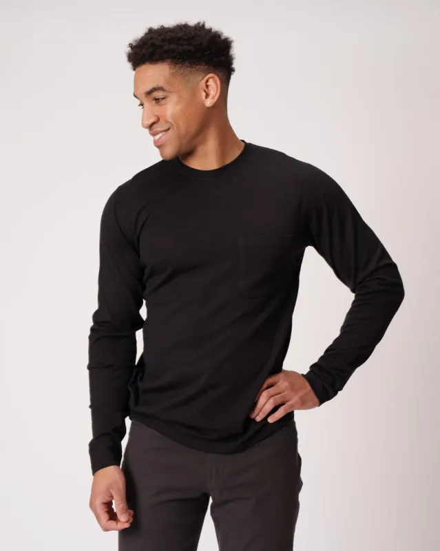 Long Sleeve Pocket Crew sold by Woolly Clothing Co