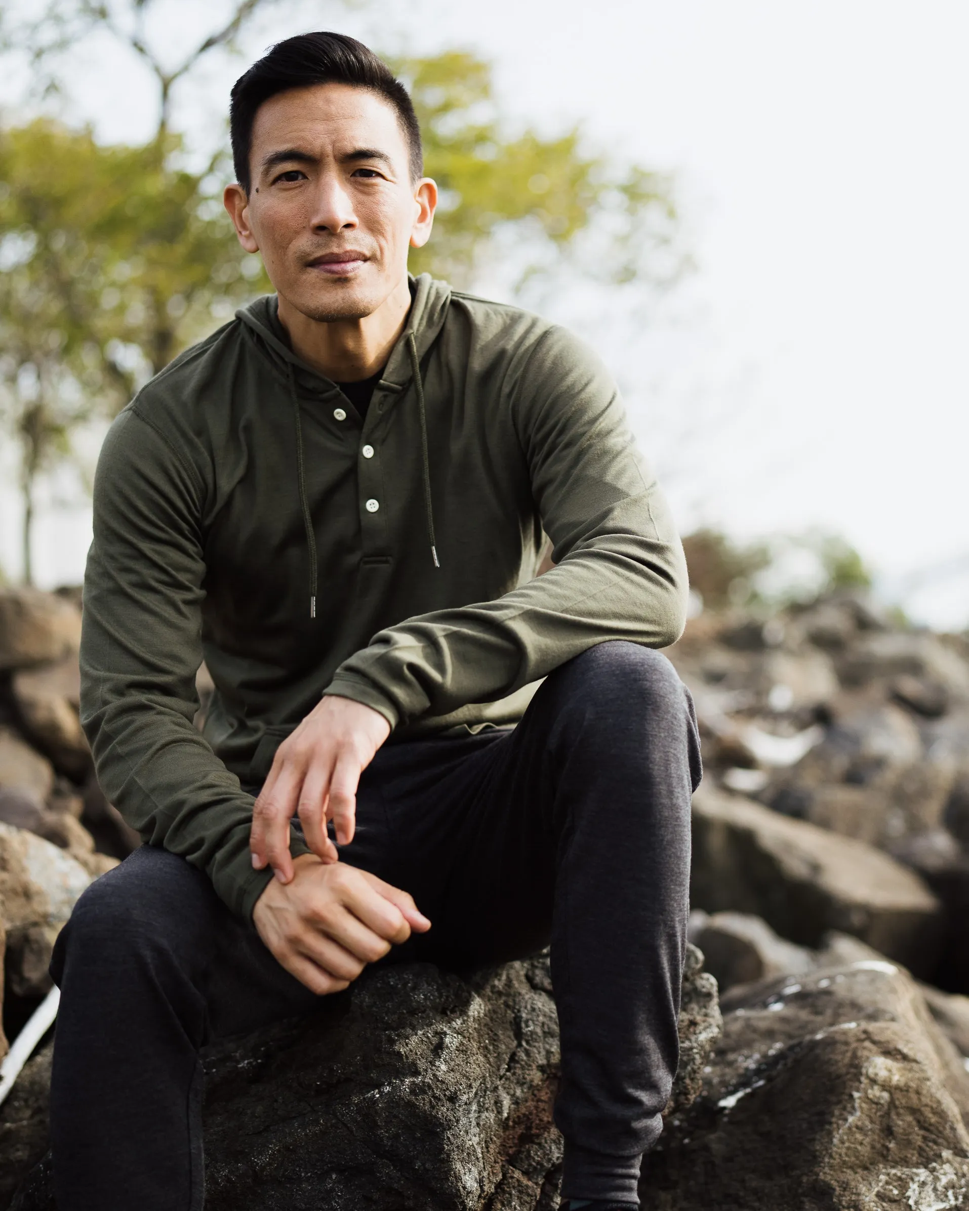 Henley Hoodie sold by Woolly Clothing Co product image thumbnail 3