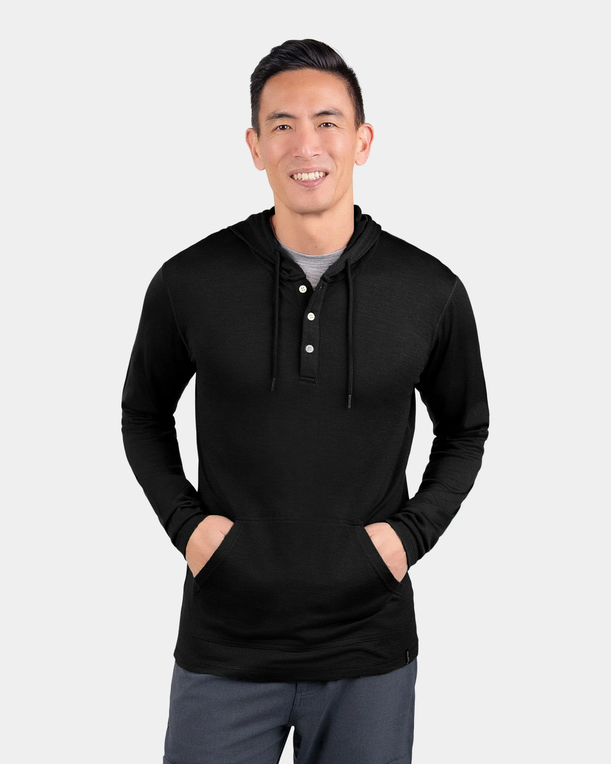 Henley Hoodie sold by Woolly Clothing Co