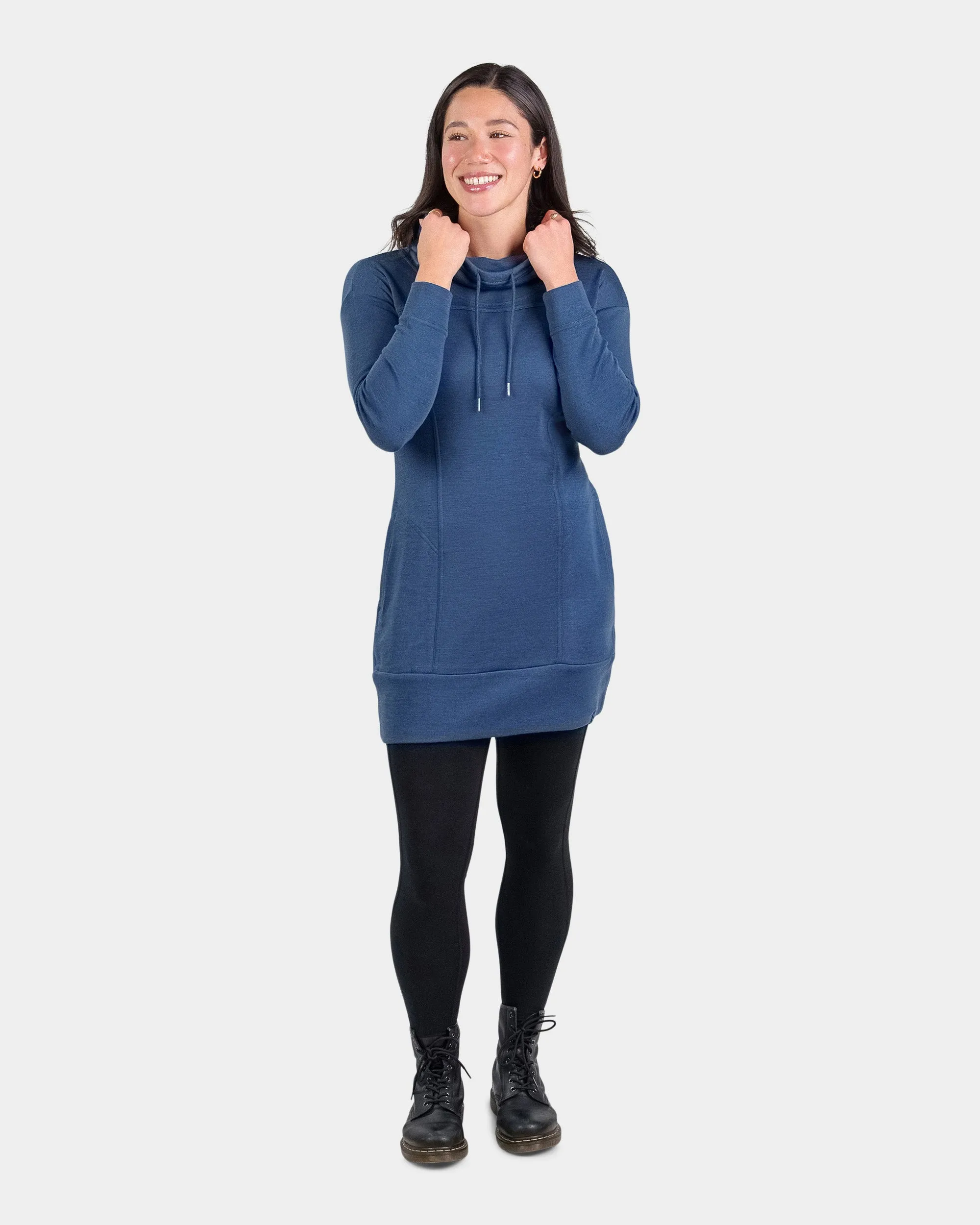 Pro-Knit Hoodie Dress sold by Woolly Clothing Co product image thumbnail 5