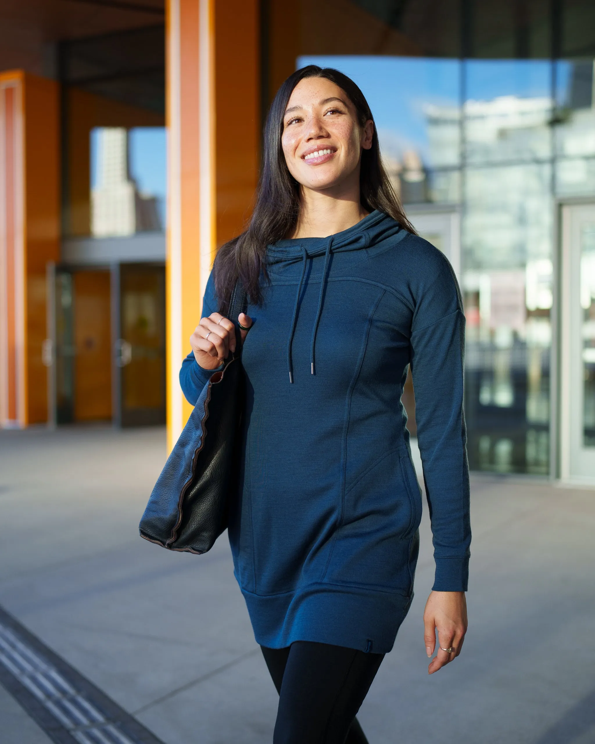 Pro-Knit Hoodie Dress sold by Woolly Clothing Co product image thumbnail 2