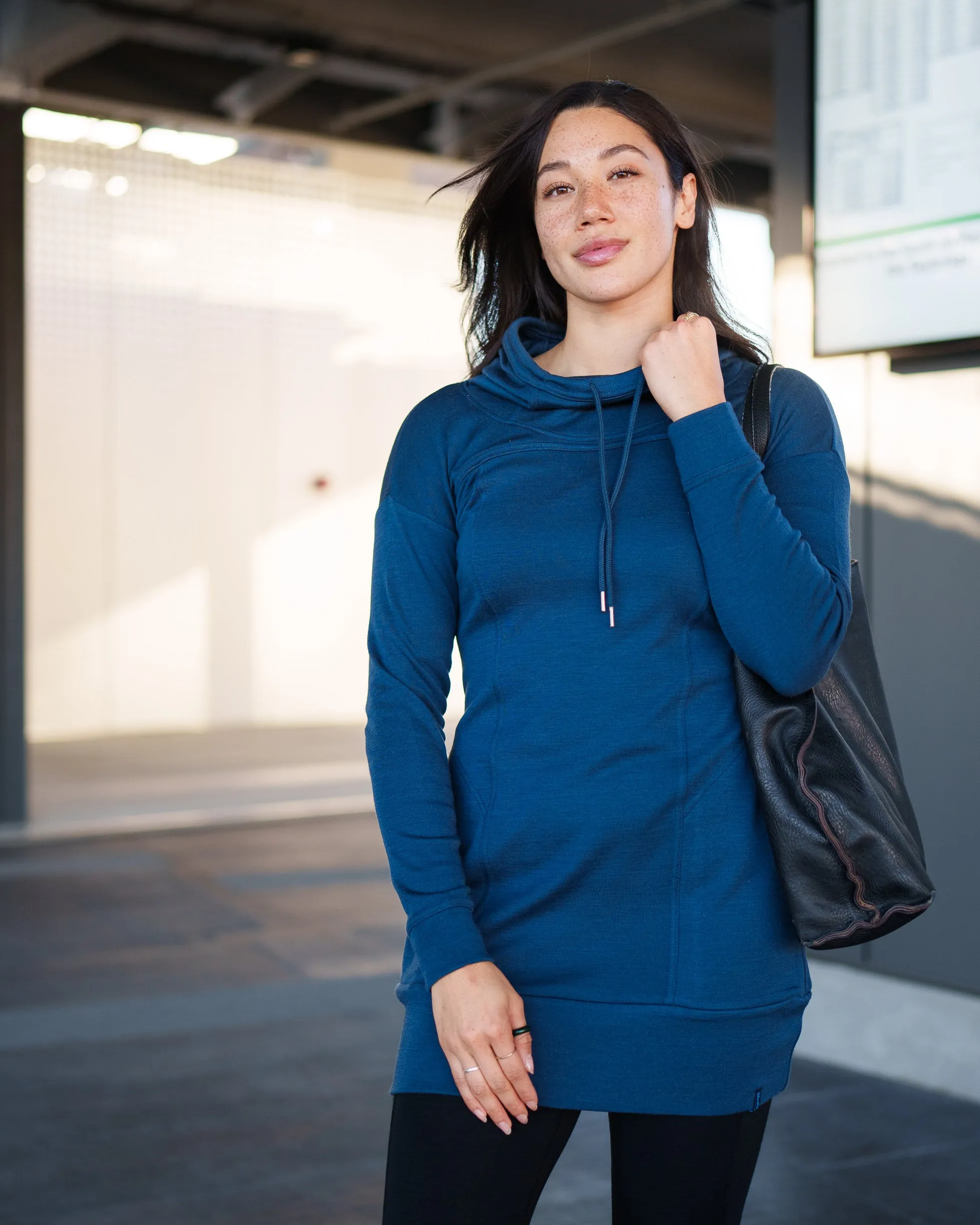 Pro-Knit Hoodie Dress sold by Woolly Clothing Co product image thumbnail 3