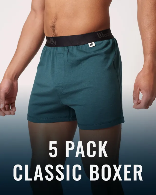 Classic Boxer 5 Pack sold by Woolly Clothing Co