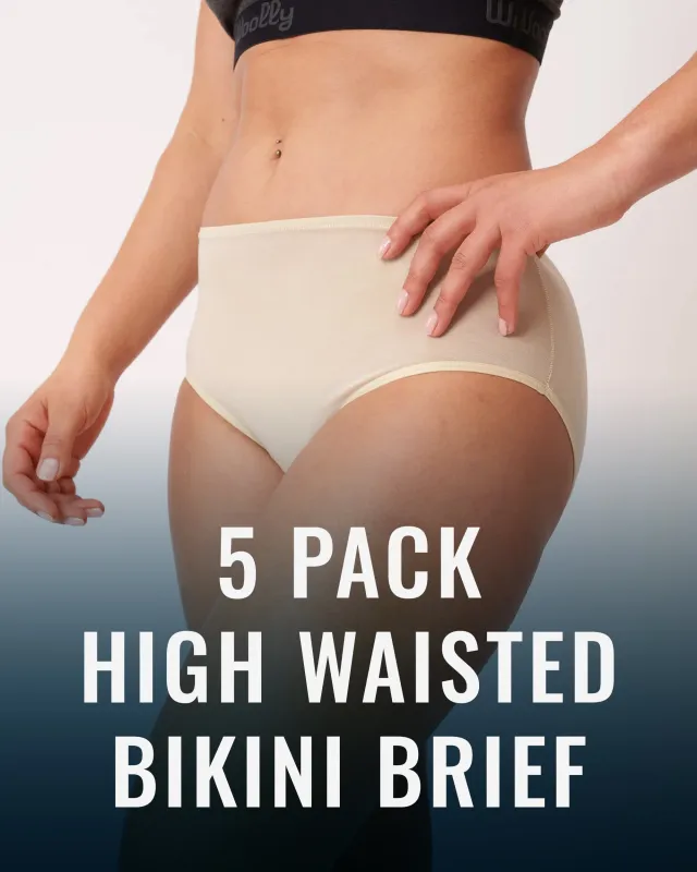 Highwaisted Bikini 5 Pack sold by Woolly Clothing Co
