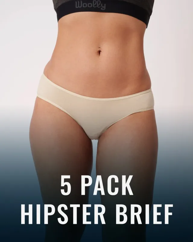 Hipster Brief 5 Pack sold by Woolly Clothing Co