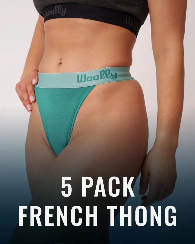 French Thong 5 Pack sold by Woolly Clothing Co