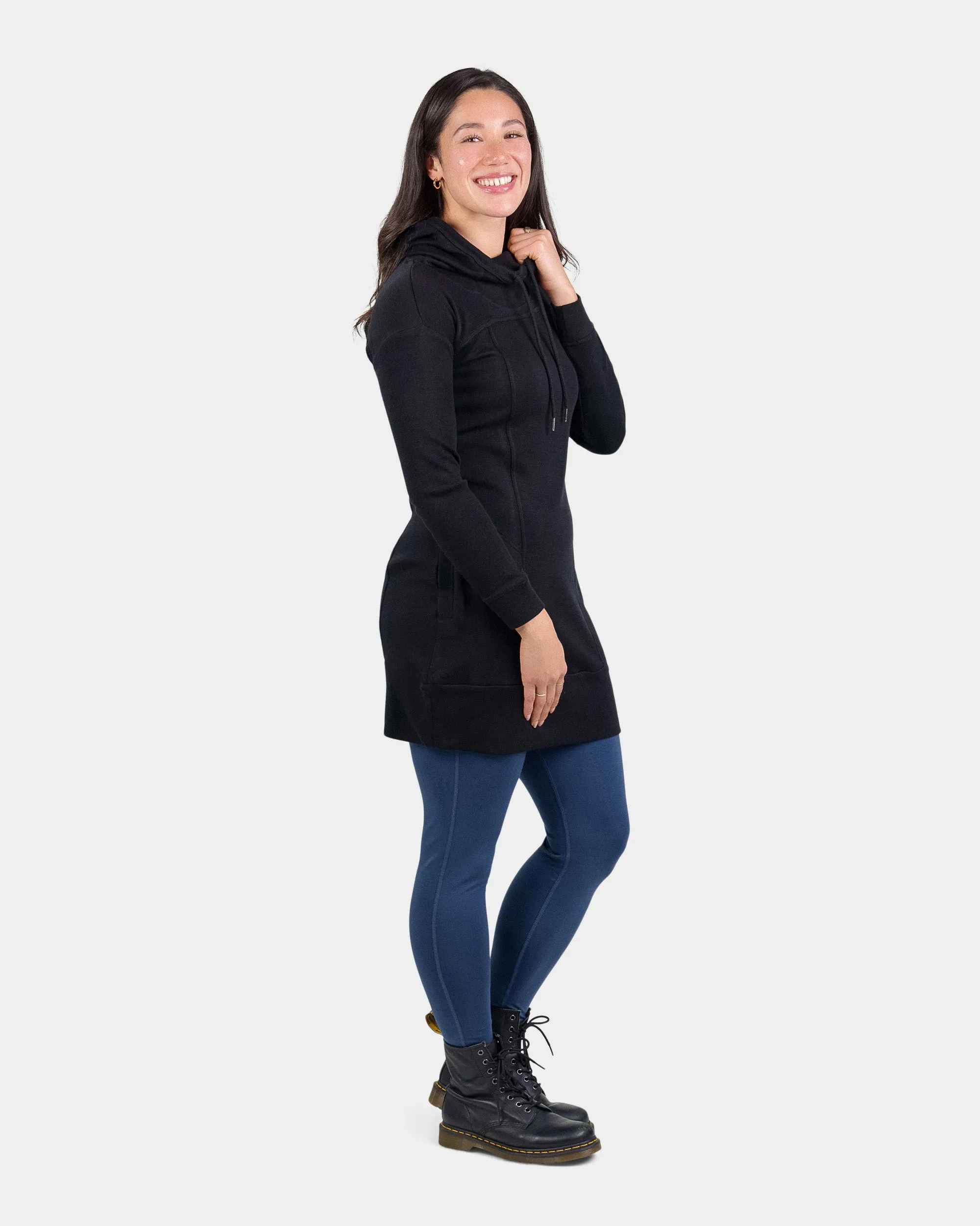 Pro-Knit Hoodie Dress sold by Woolly Clothing Co product image thumbnail 5