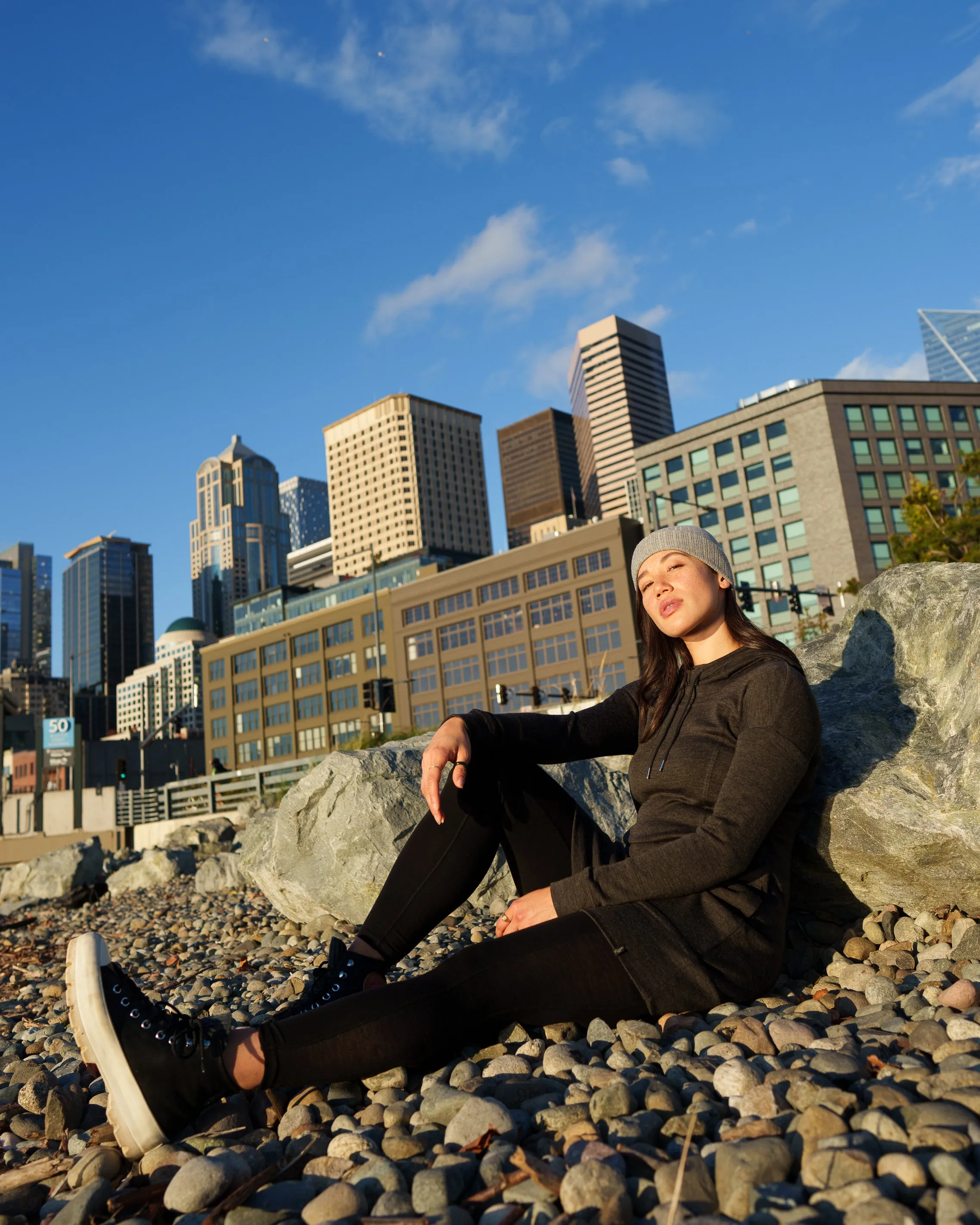 Pro-Knit Hoodie Dress sold by Woolly Clothing Co product image thumbnail 2