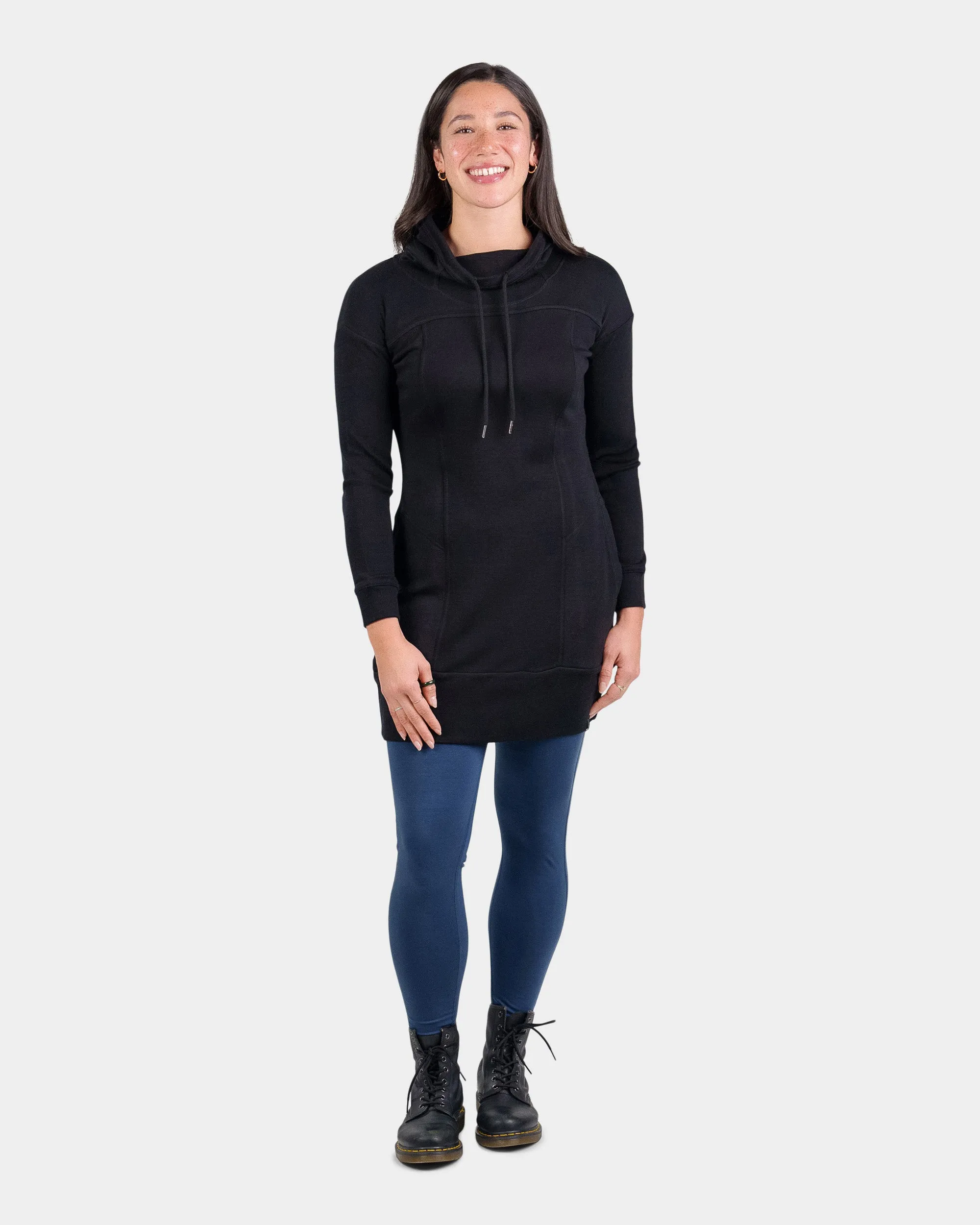 Pro-Knit Hoodie Dress sold by Woolly Clothing Co product image thumbnail 4