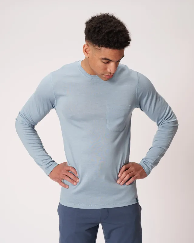 Long Sleeve Pocket Crew Closeout sold by Woolly Clothing Co