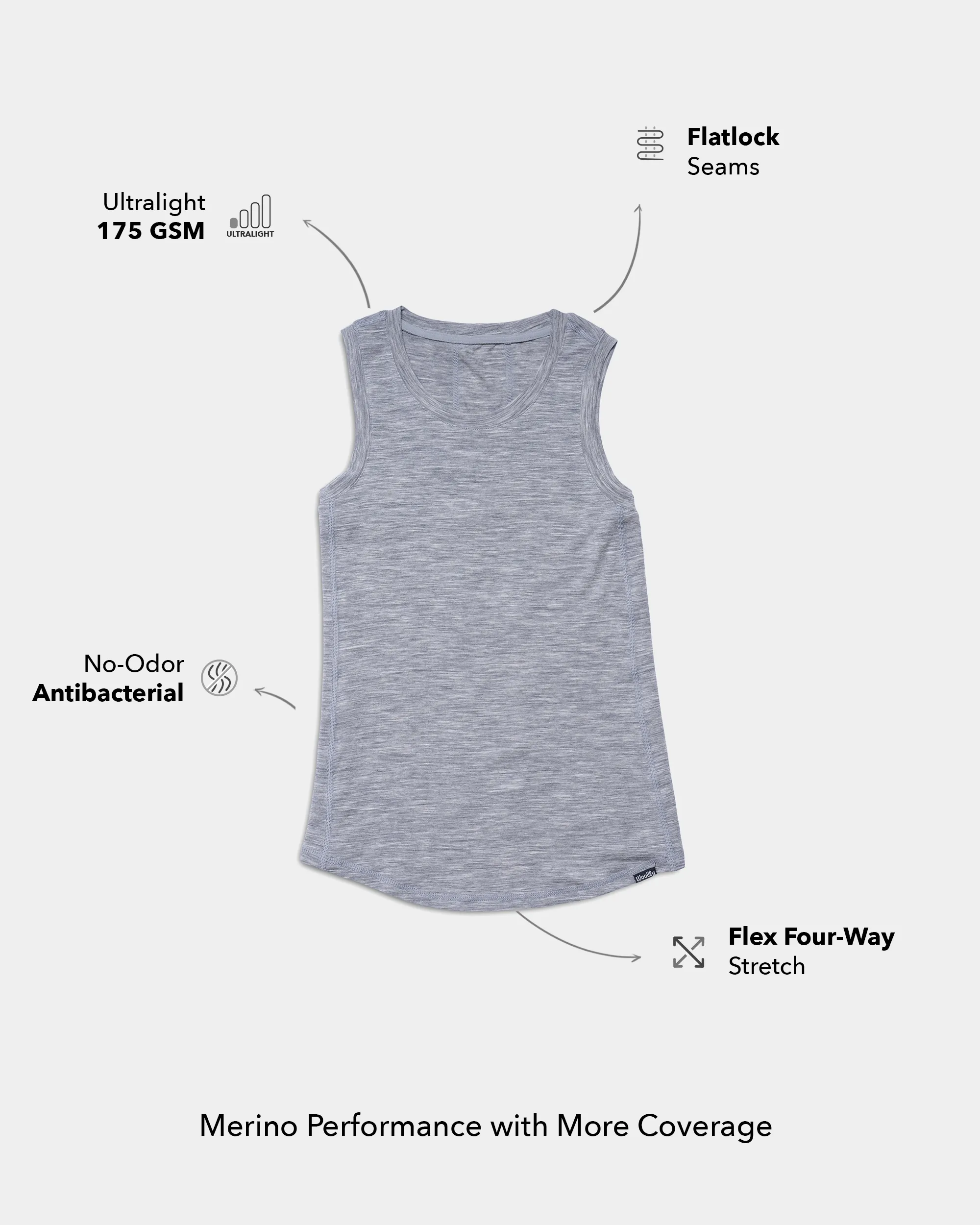 Crew Tank Closeout sold by Woolly Clothing Co product image thumbnail 3