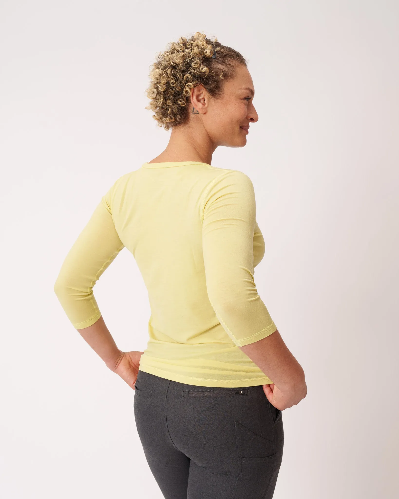 3/4 Sleeve Henley Closeout sold by Woolly Clothing Co product image thumbnail 3