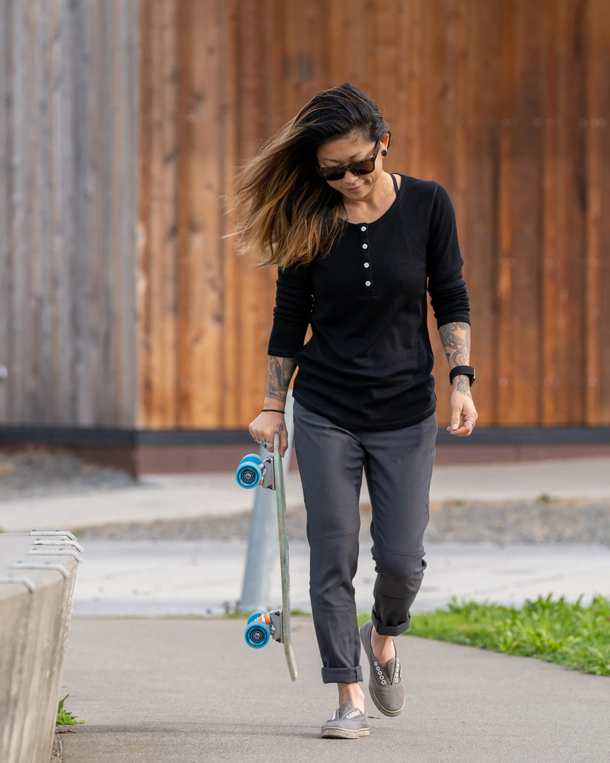 3/4 Sleeve Henley sold by Woolly Clothing Co product image thumbnail 2