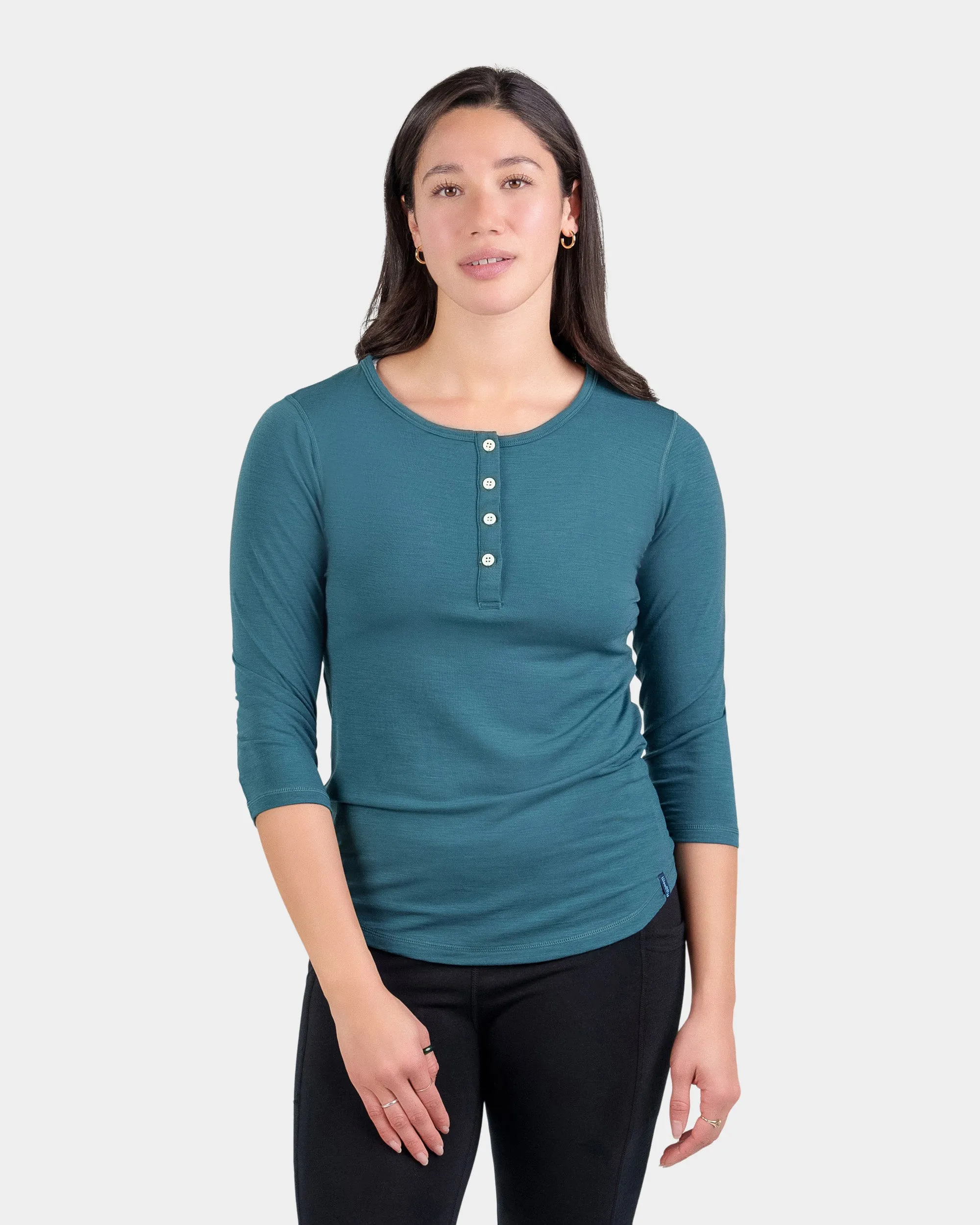 3/4 Sleeve Henley sold by Woolly Clothing Co product image thumbnail 3