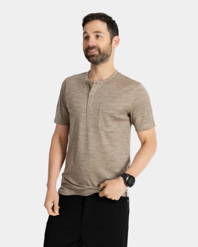 Henley Short Sleeve sold by Woolly Clothing Co