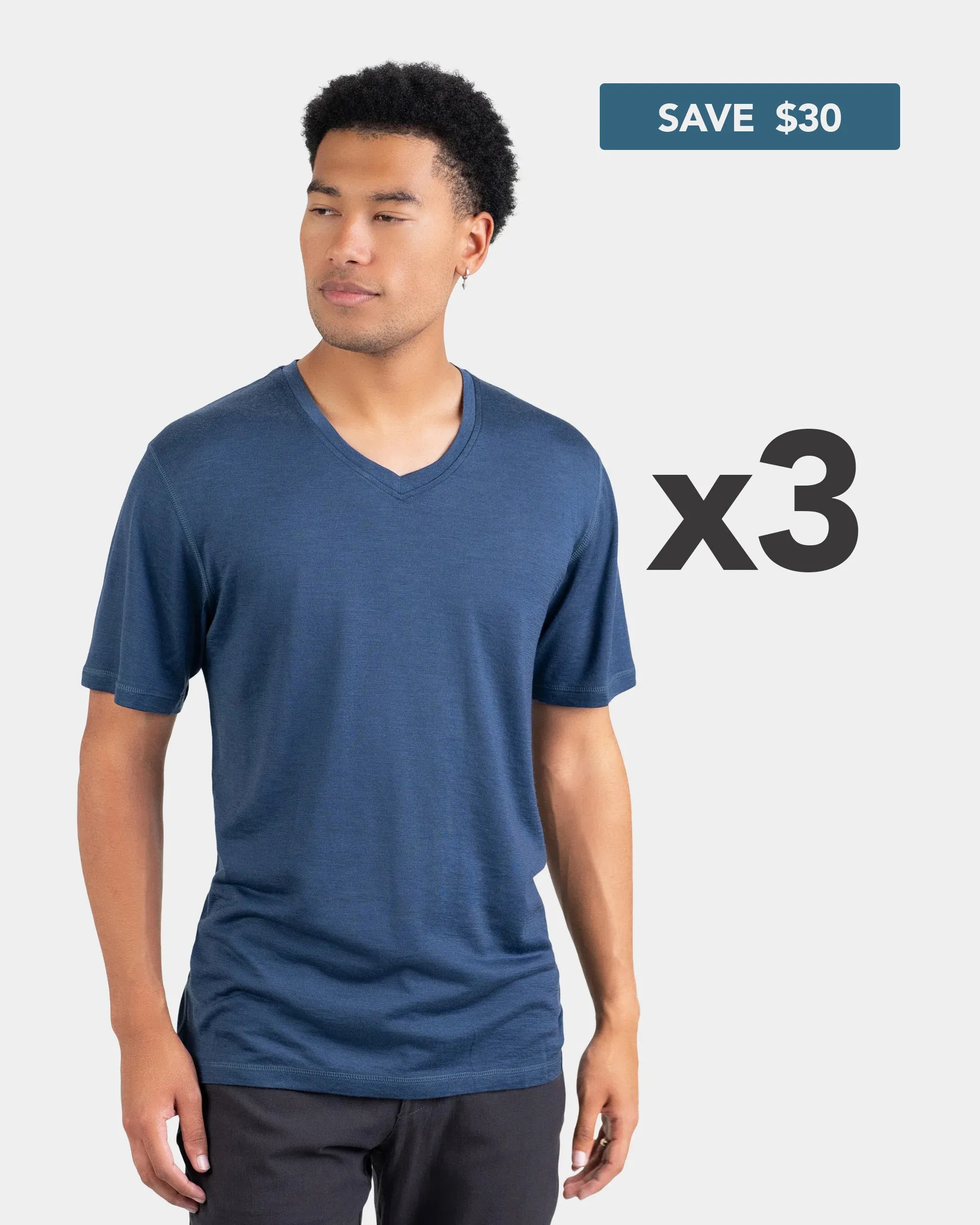 Men's V-Neck: 3-Pack sold by Woolly Clothing Co