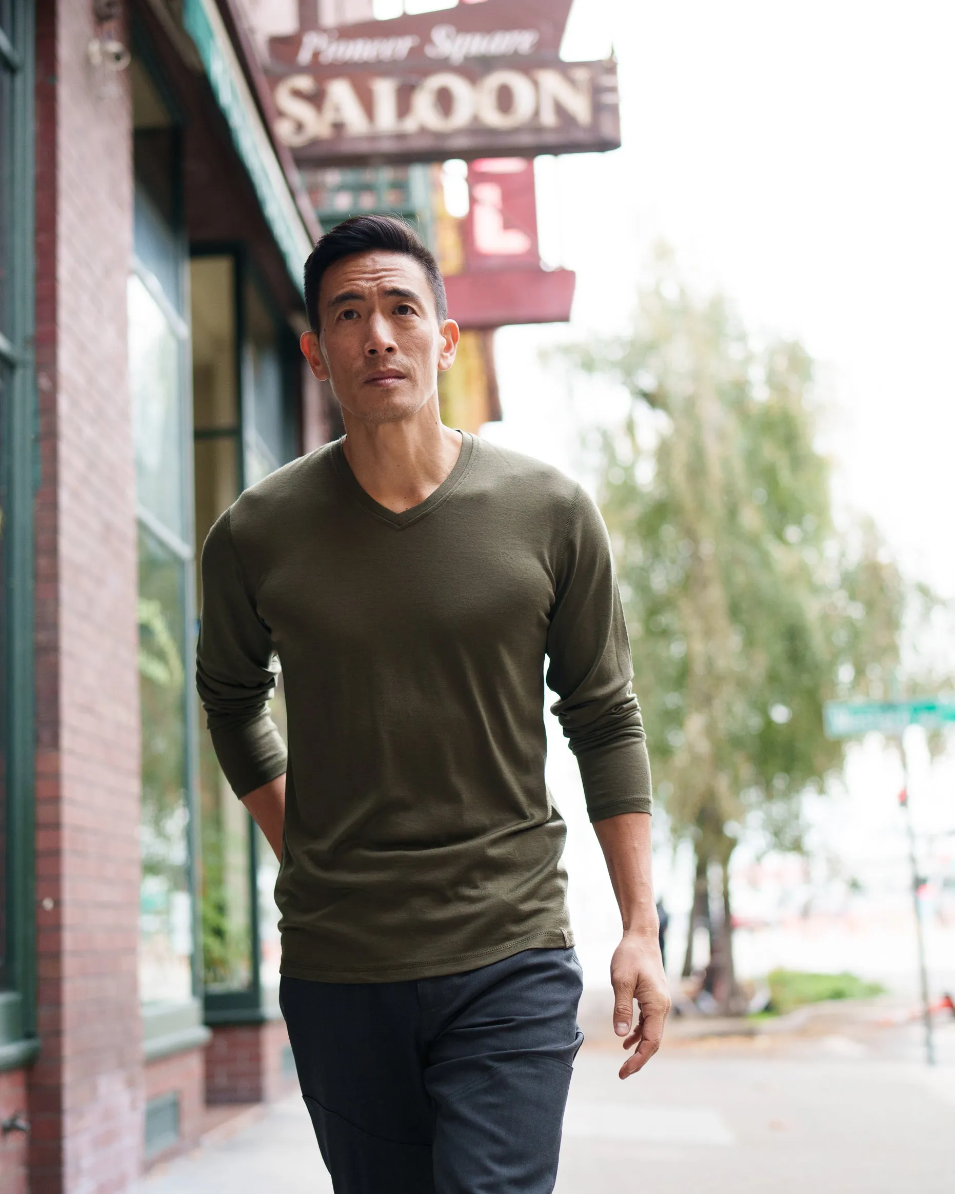 Everyday Long Sleeve V sold by Woolly Clothing Co product image thumbnail 3