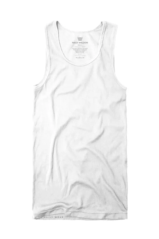18-Hour Rib Tank Bright White sold by Mack Weldon