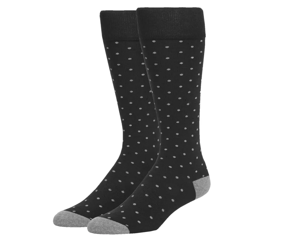 SILVER Extended Crew Dress Sock old True Black Dot sold by Mack Weldon