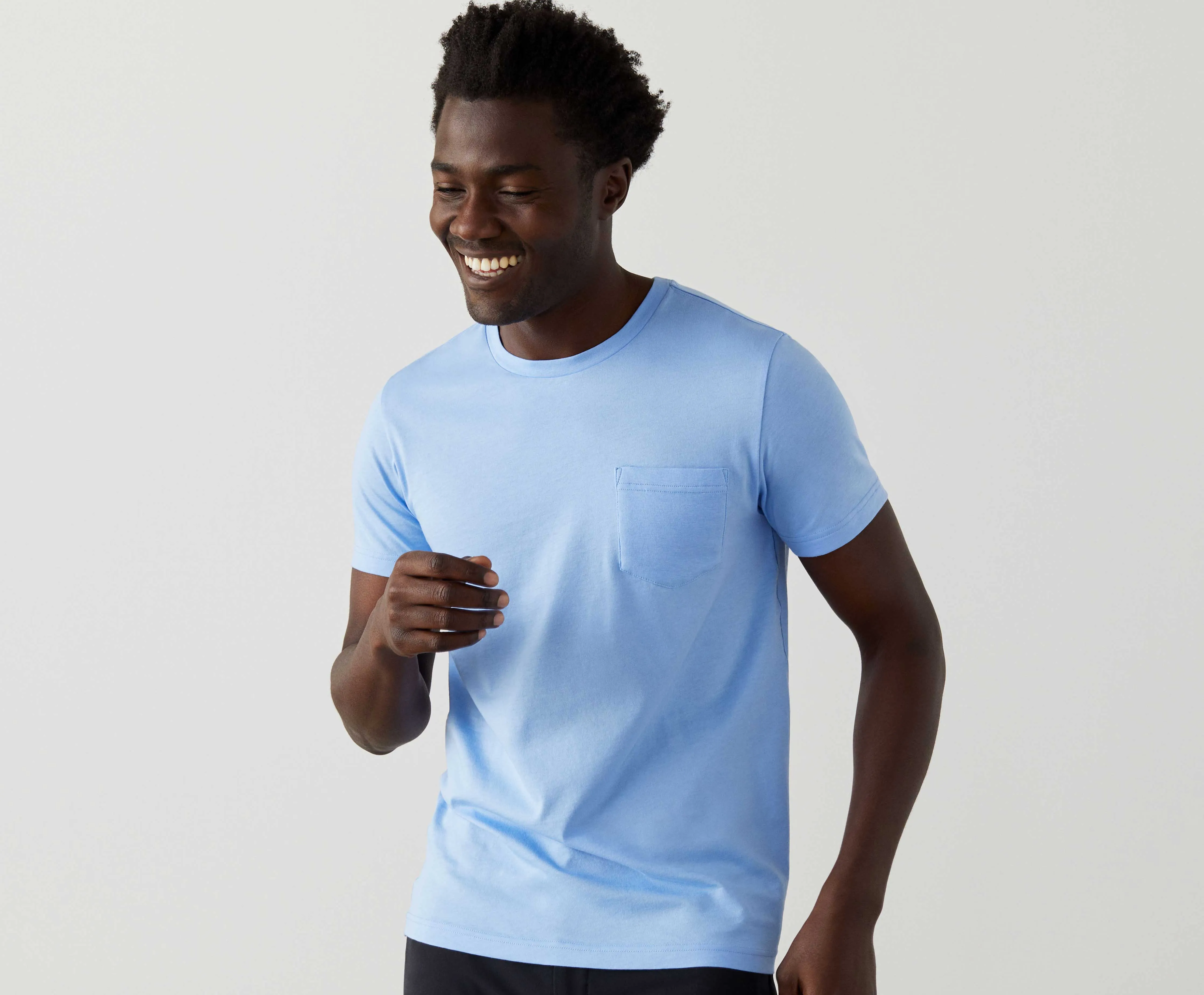 Pima Crew Neck Pocket T-Shirt Bright White sold by Mack Weldon product image thumbnail 4