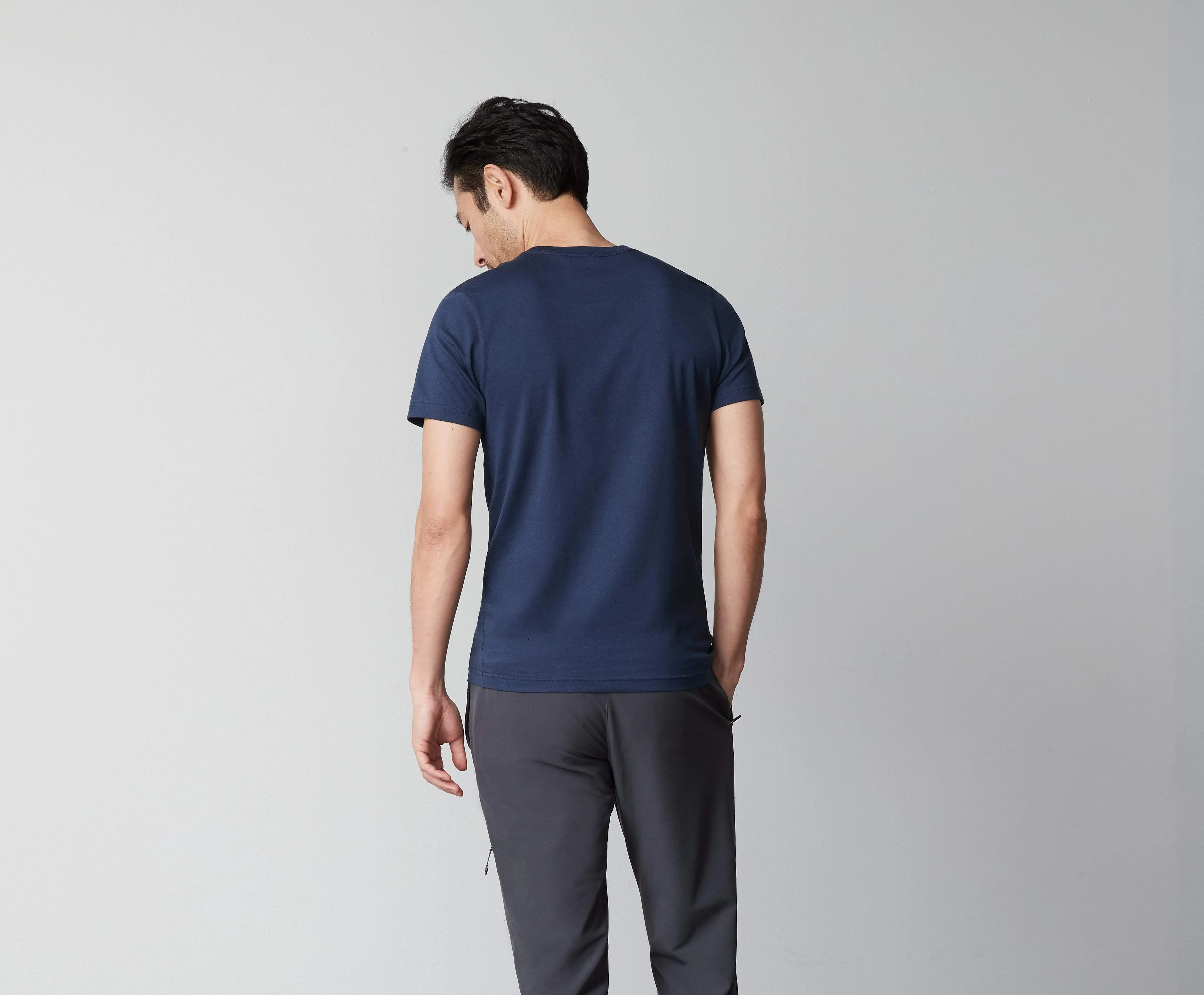 Pima Crew Neck T-Shirt Comet Blue sold by Mack Weldon product image thumbnail 5