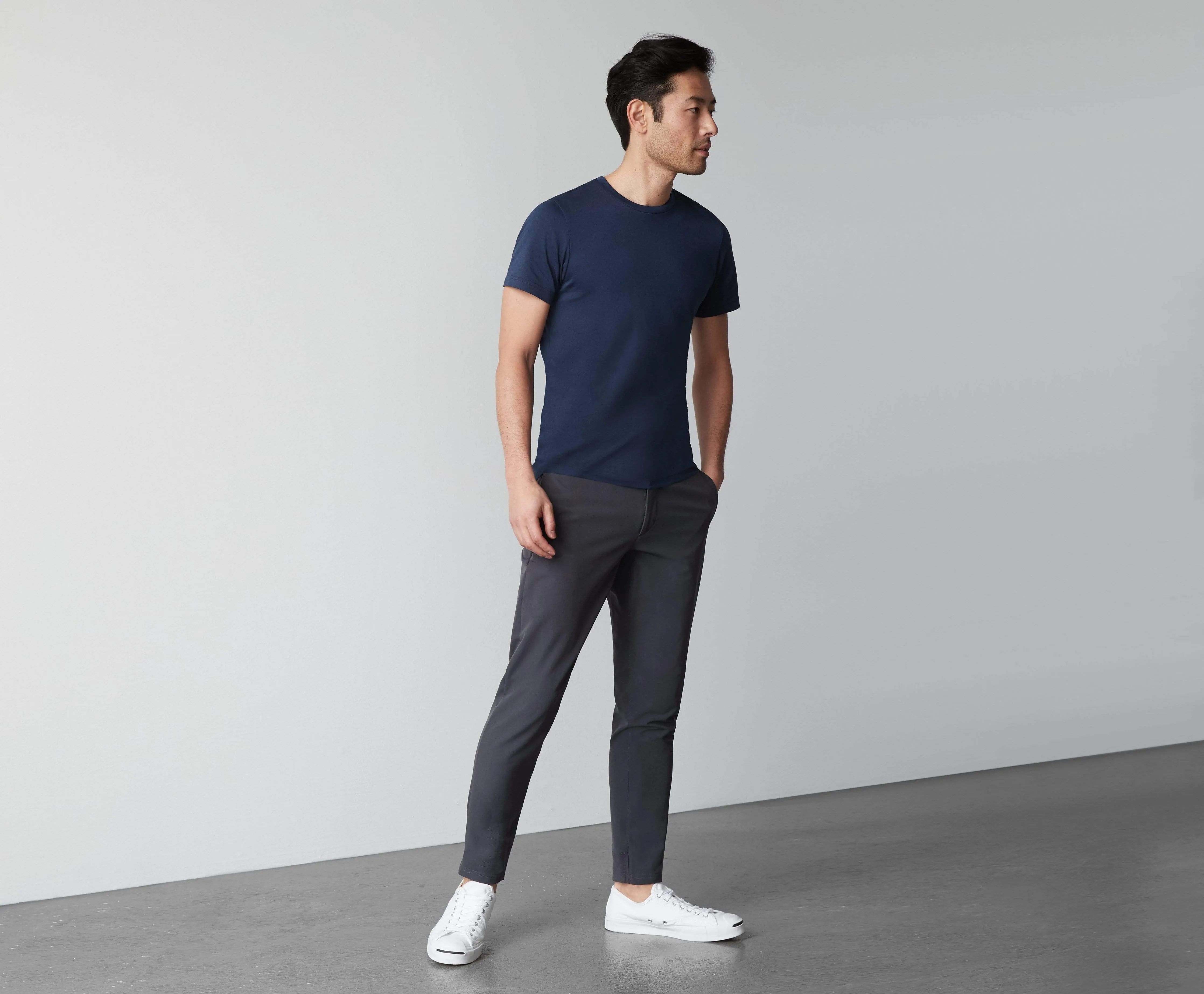 Pima Crew Neck T-Shirt Comet Blue sold by Mack Weldon product image thumbnail 3