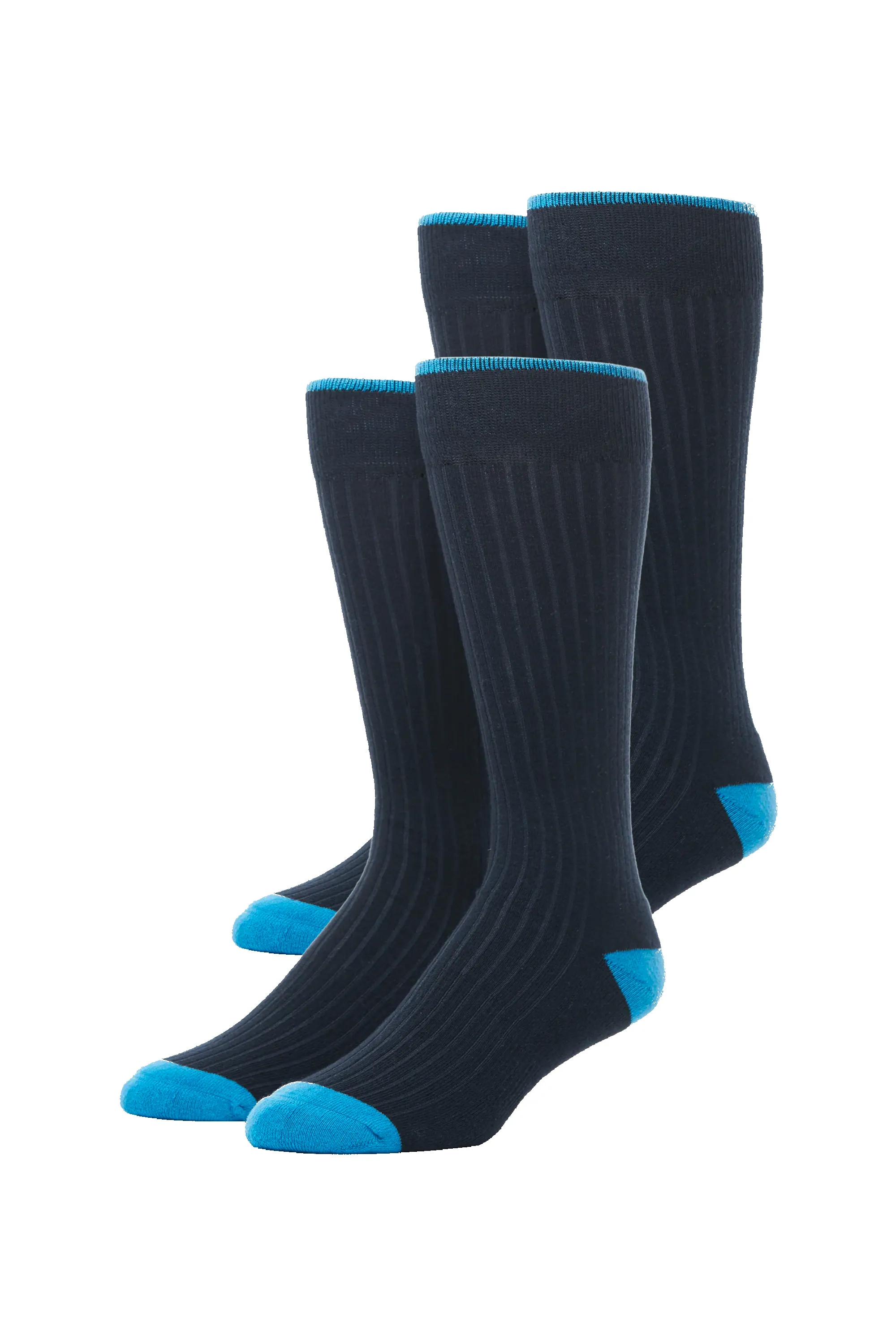 2-Pack Everyday Extended Crew Socks Total Eclipse Blue sold by Mack Weldon