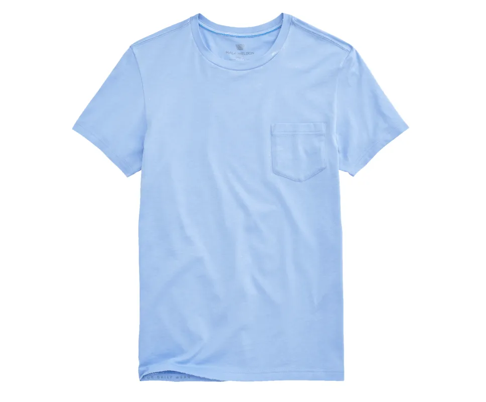 Pima Crew Neck Pocket T-Shirt Vista Blue sold by Mack Weldon