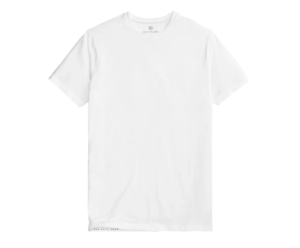SILVER Crew Neck T-Shirt Bright White sold by Mack Weldon