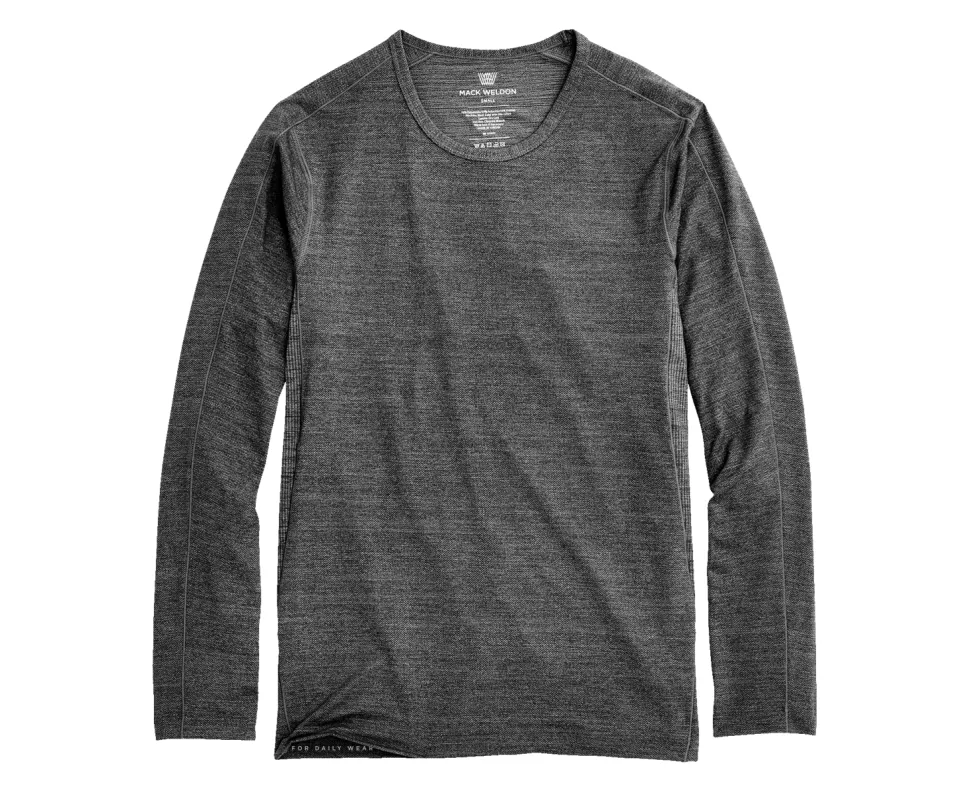 AIRKNITˣ Long Sleeve T-Shirt Charcoal Heather sold by Mack Weldon