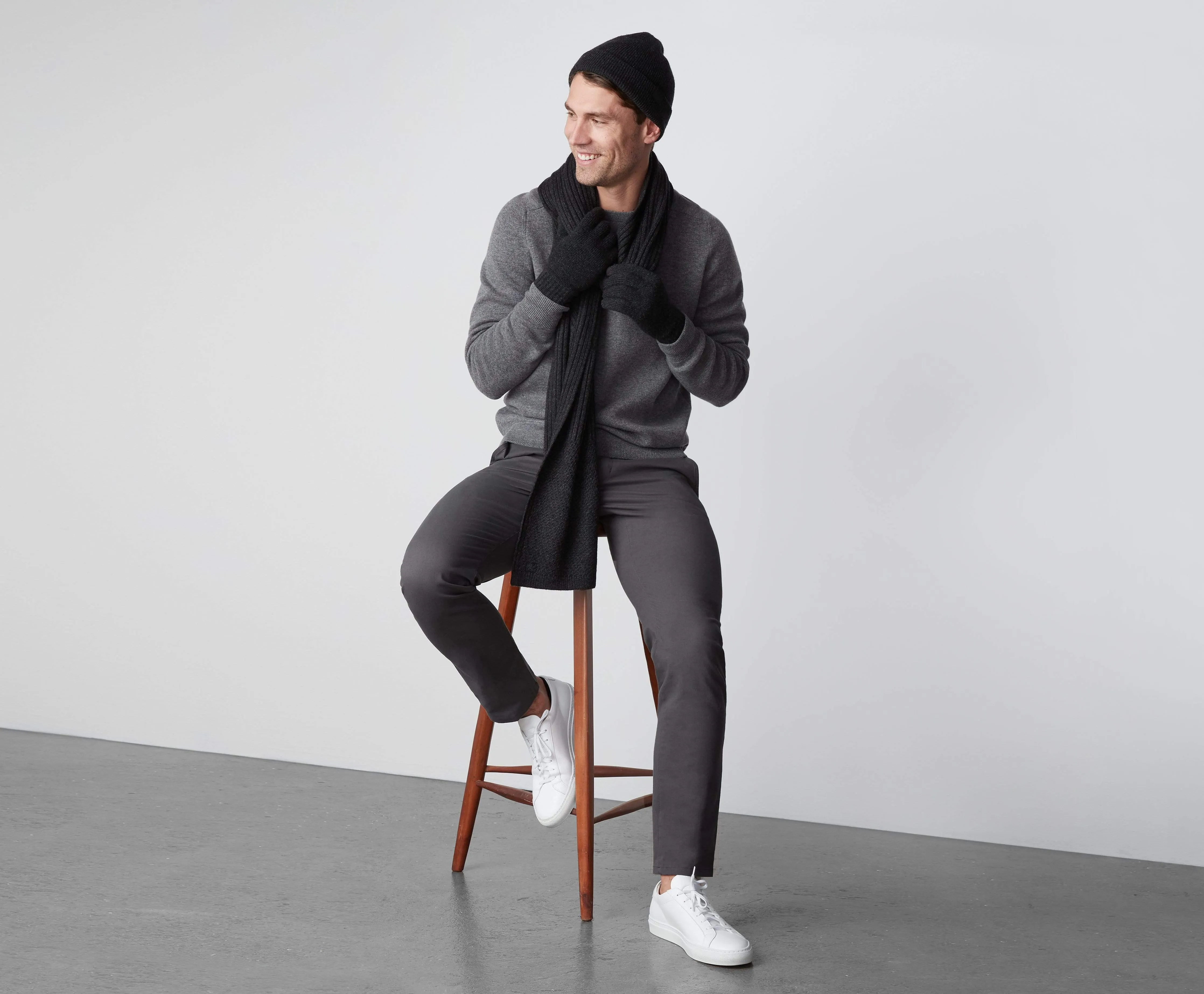 Tech Cashmere Hat True Black sold by Mack Weldon product image thumbnail 3