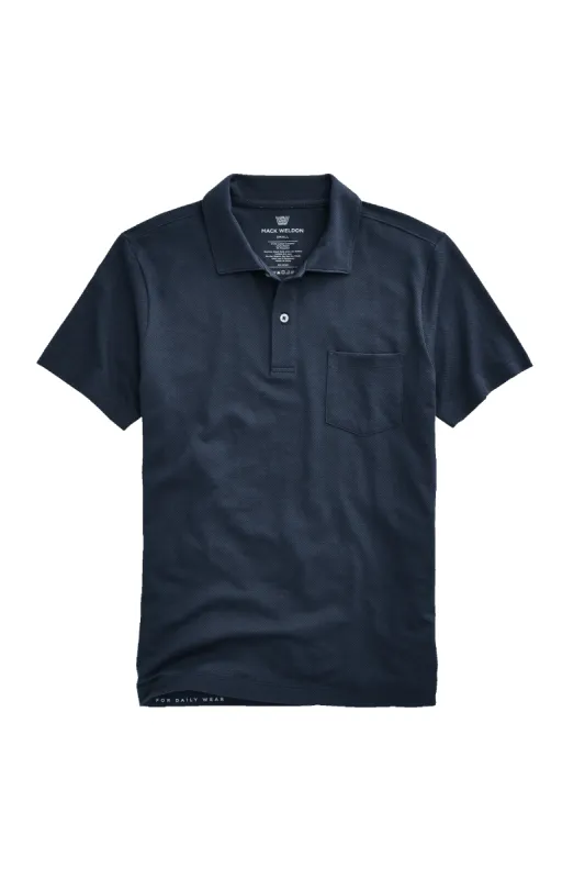 Vesper Polo Total Eclipse Blue sold by Mack Weldon