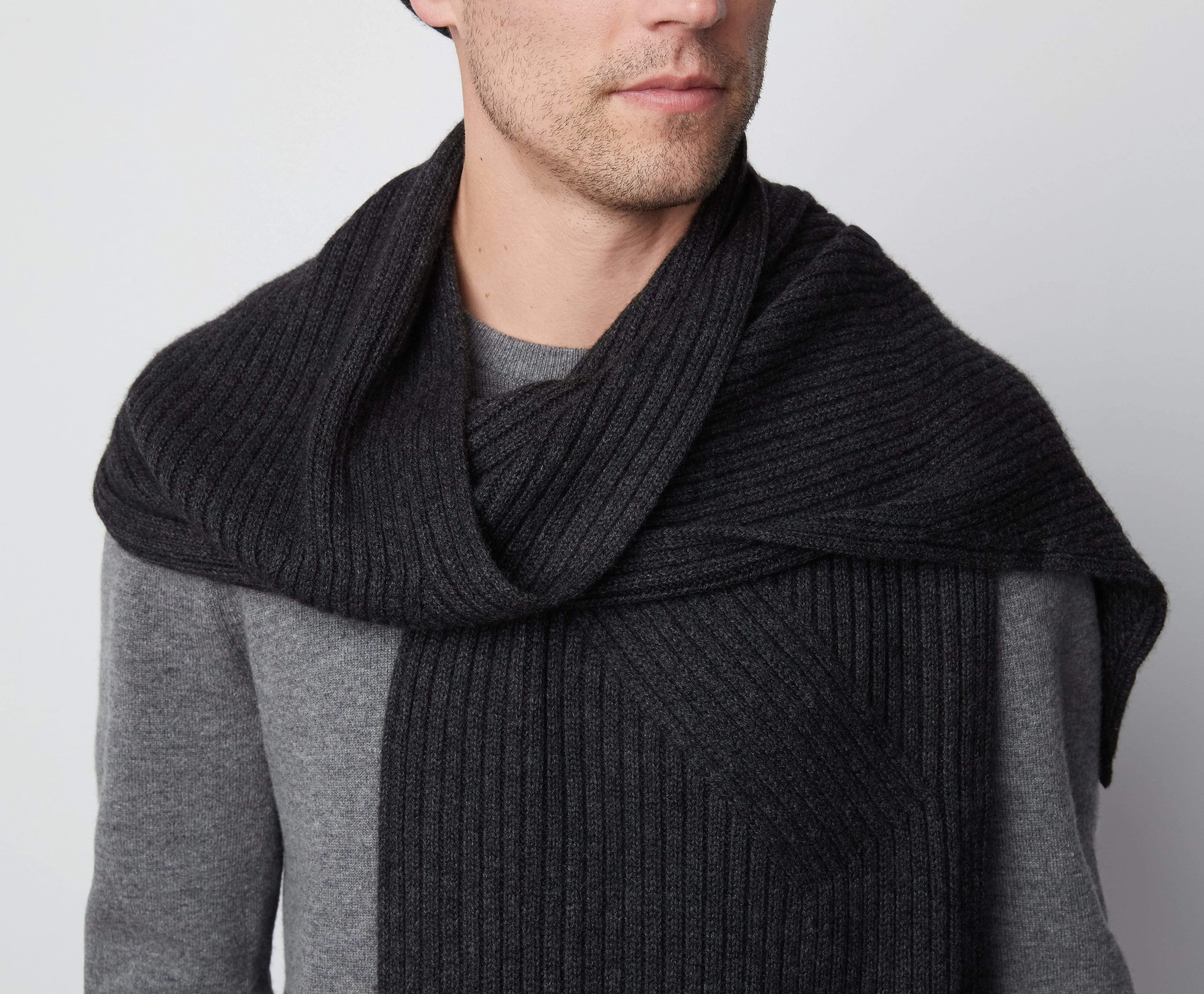 Tech Cashmere Scarf Total Eclipse Blue sold by Mack Weldon product image thumbnail 3