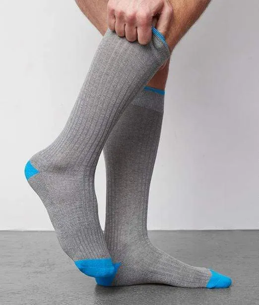 2-Pack Everyday Extended Crew Socks Grey Heather sold by Mack Weldon product image thumbnail 5