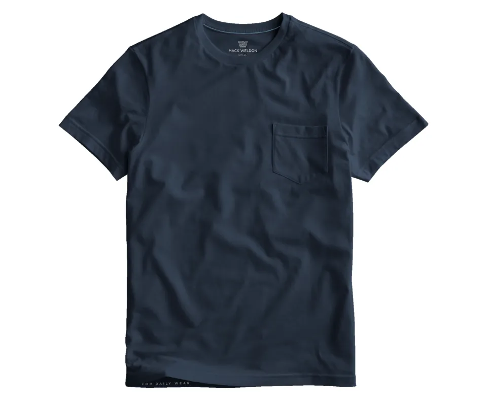 Pima Crew Neck Pocket T-Shirt True Navy sold by Mack Weldon