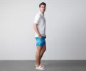 Swim Trunk Hibiscus Pulse Stripe sold by Mack Weldon