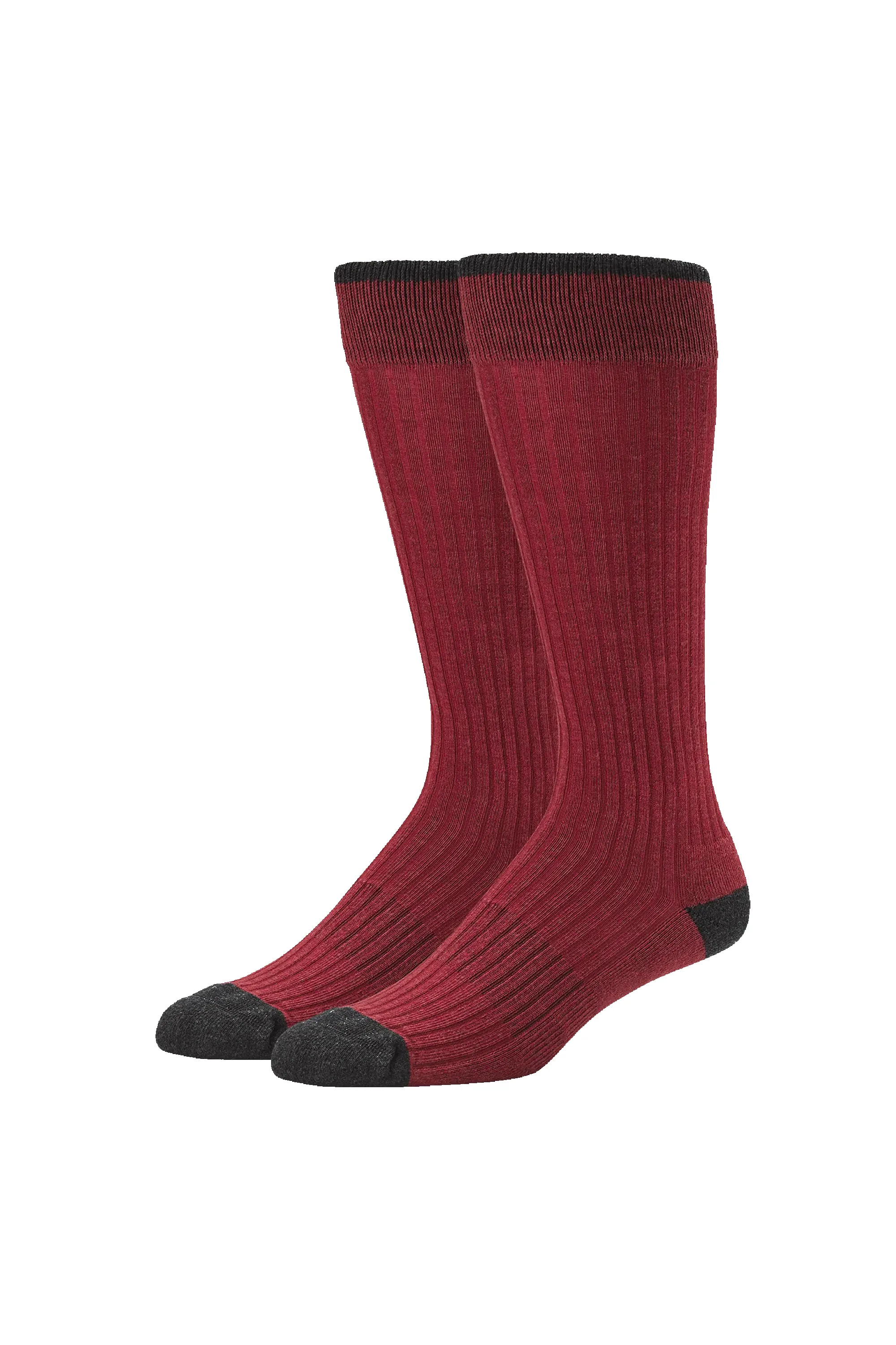 Everyday Extended Crew Sock Crimson Heather sold by Mack Weldon