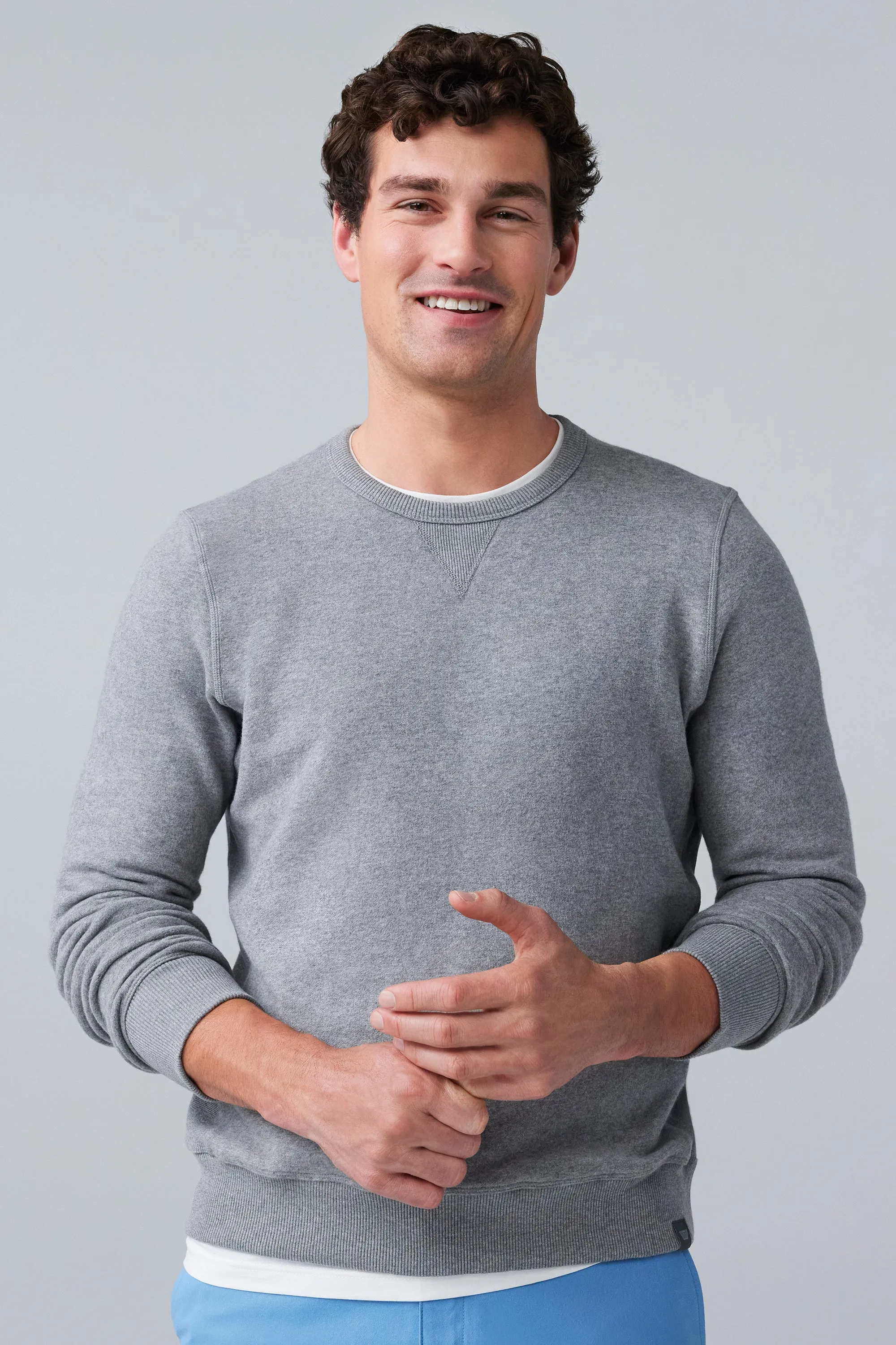 ACE Crew Neck Sweatshirt Total Eclipse Blue sold by Mack Weldon product image thumbnail 3