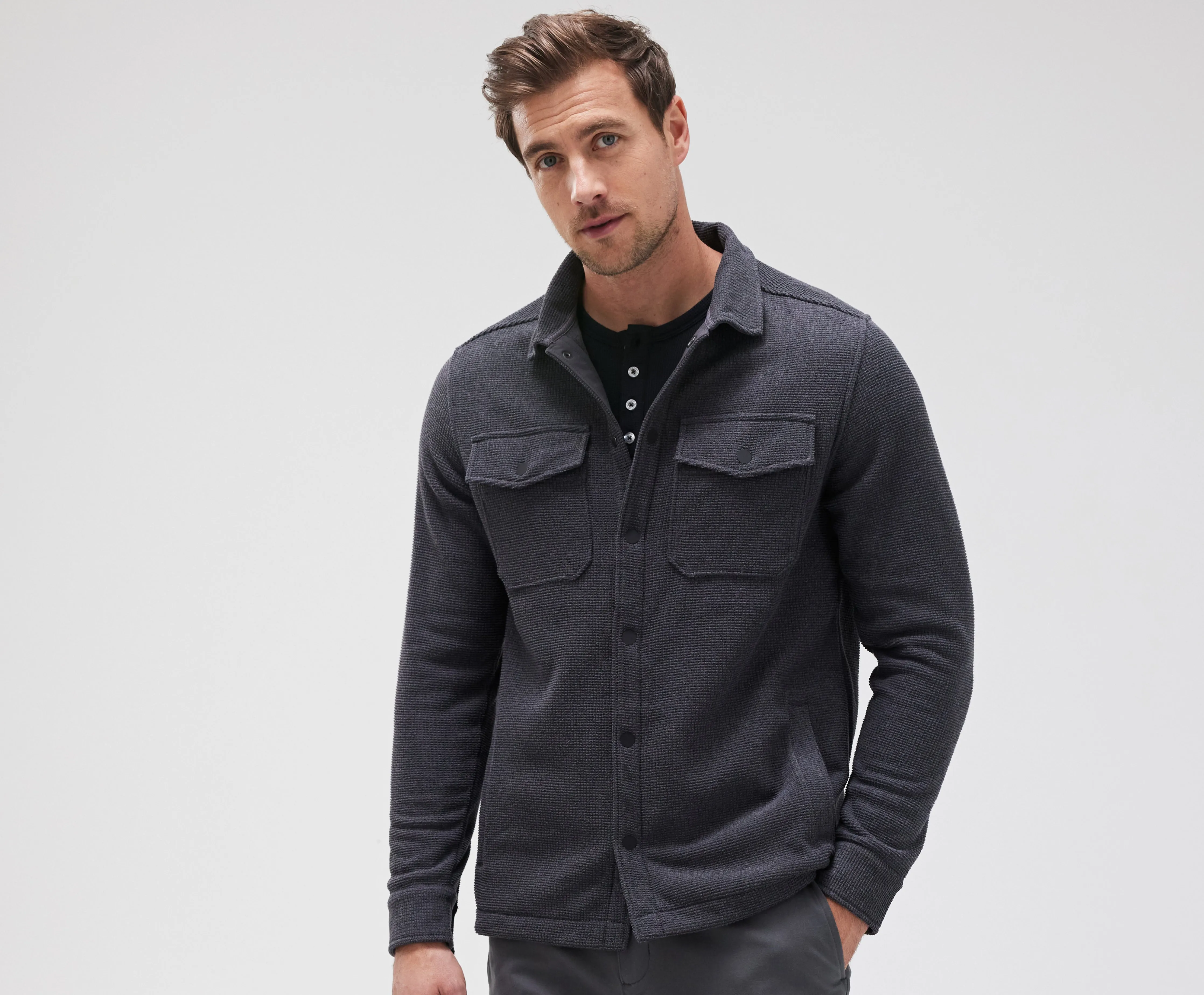 Latitude Fleece Shirt Jacket sold by Mack Weldon product image thumbnail 4