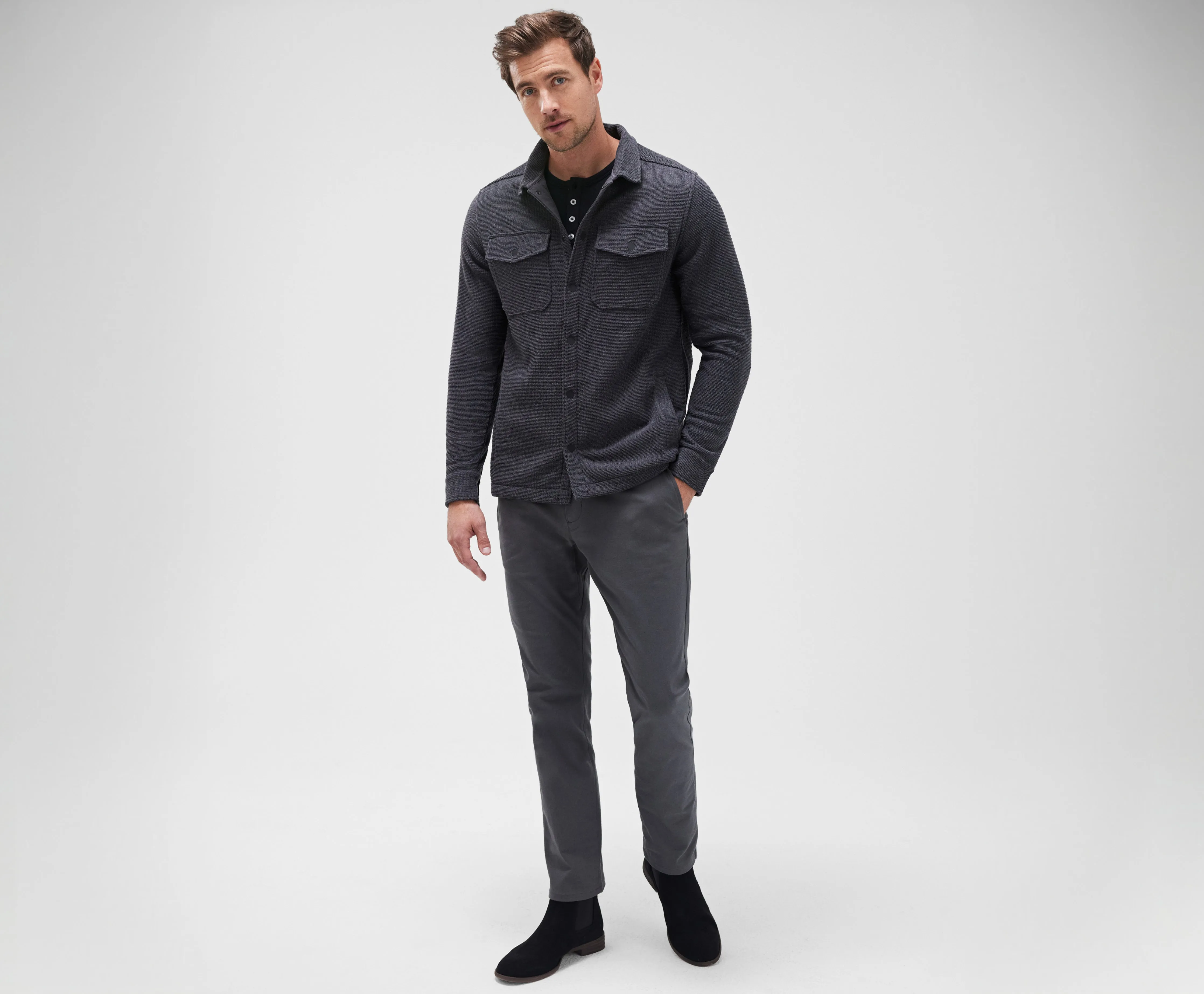 Latitude Fleece Shirt Jacket sold by Mack Weldon product image thumbnail 3