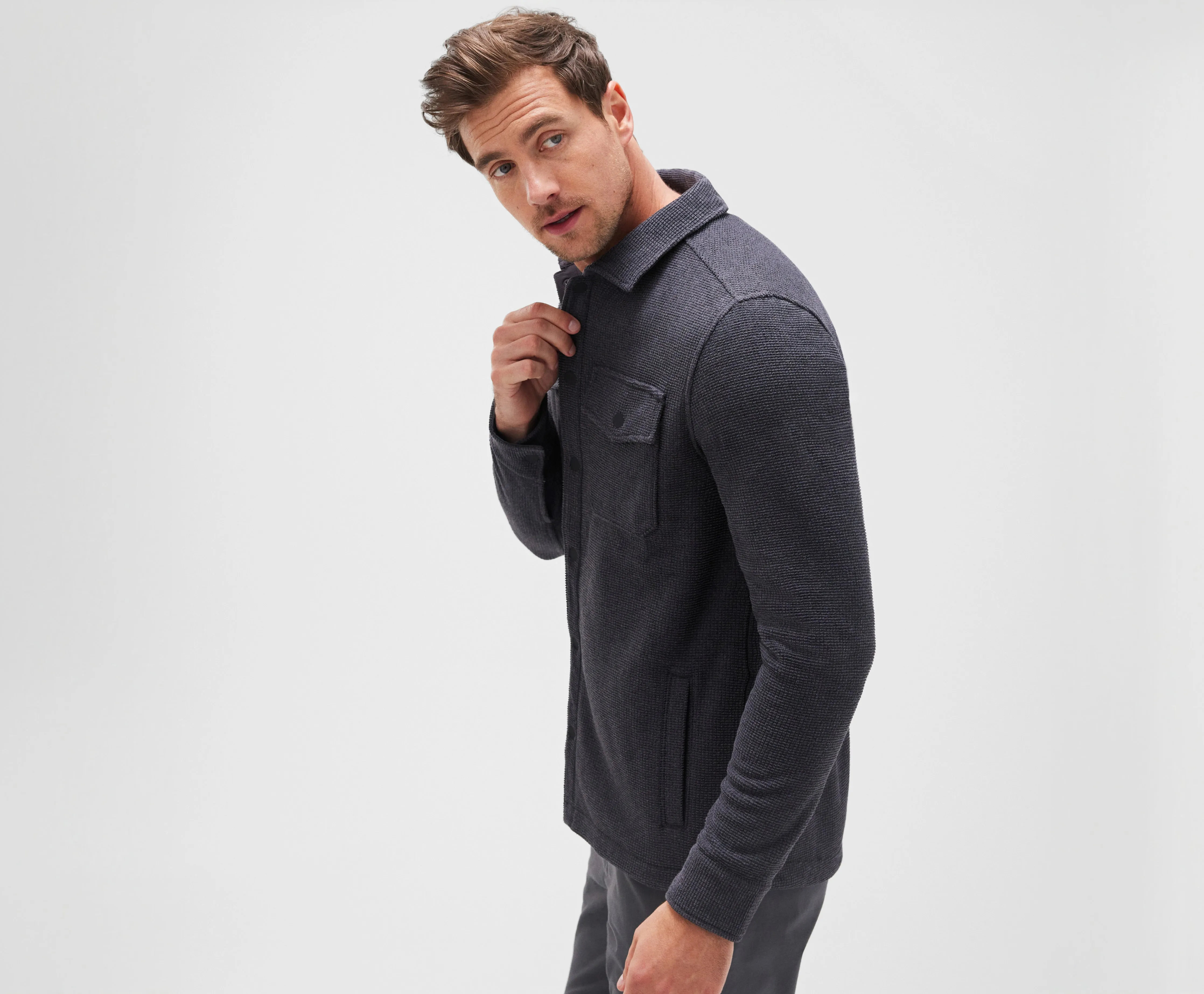 Latitude Fleece Shirt Jacket sold by Mack Weldon product image thumbnail 5