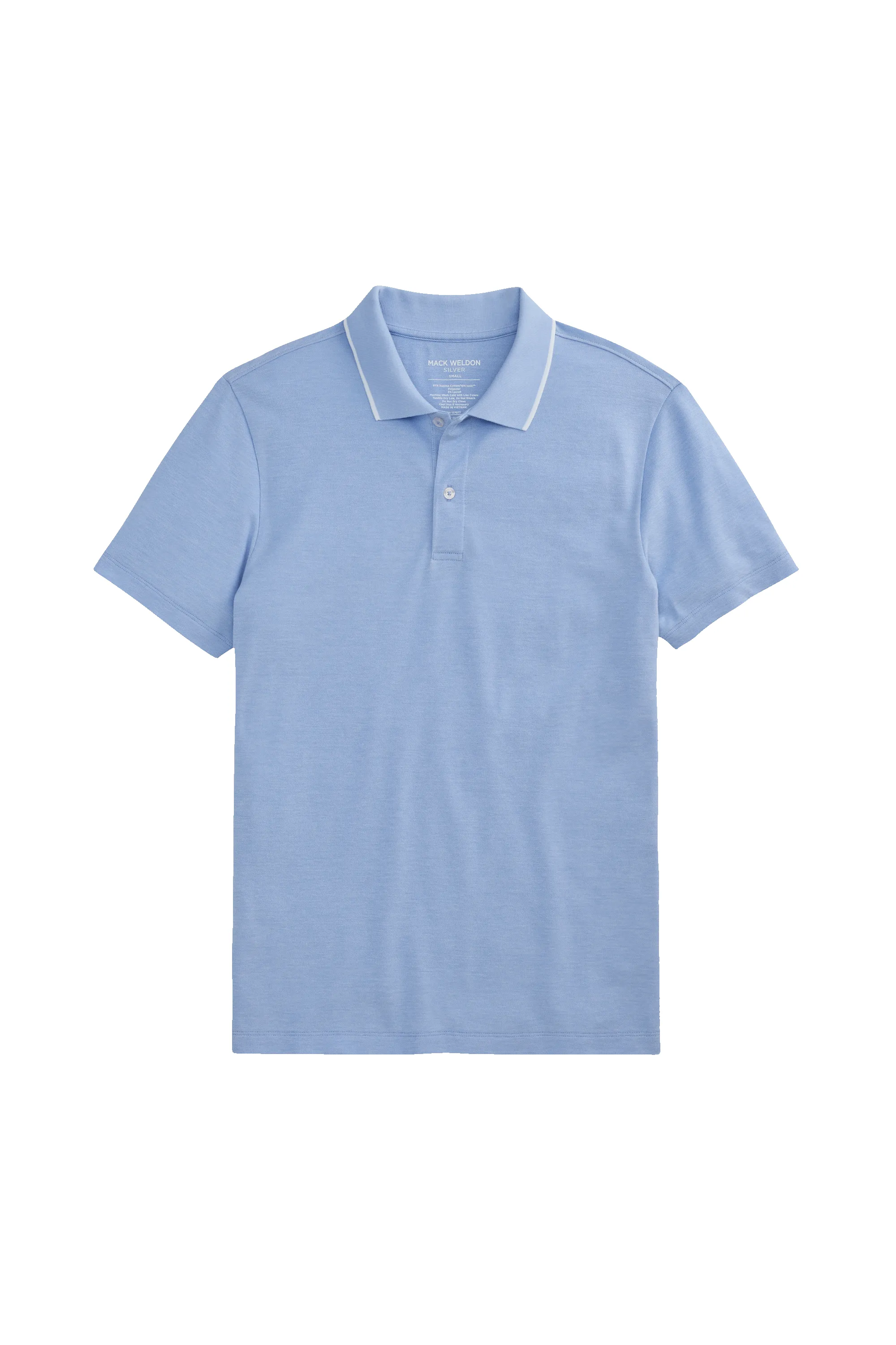 SILVER Pique Polo sold by Mack Weldon product image thumbnail 3