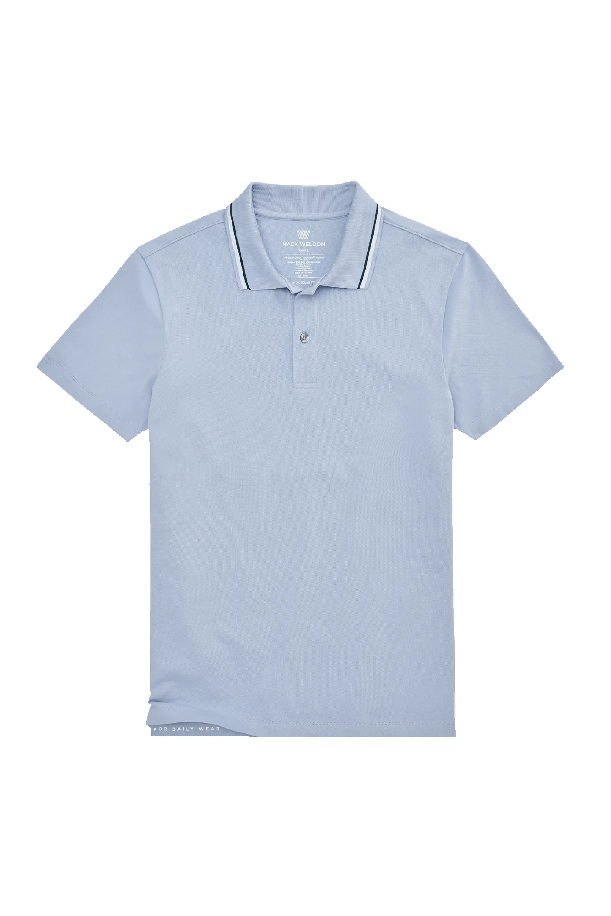 SILVER Pique Polo sold by Mack Weldon product image thumbnail 5