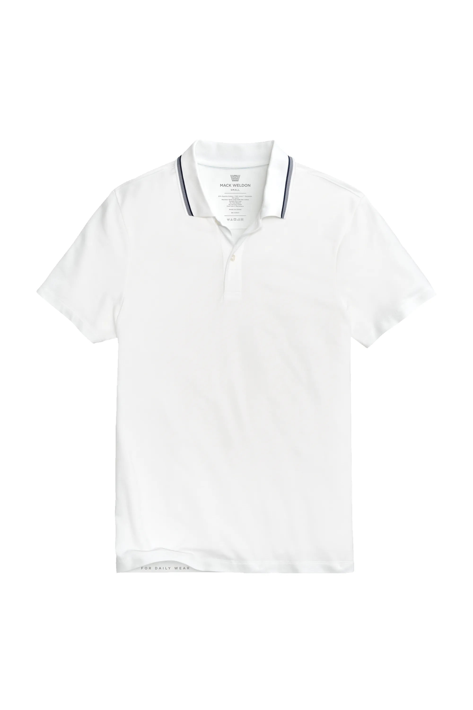 SILVER Pique Polo sold by Mack Weldon product image thumbnail 2