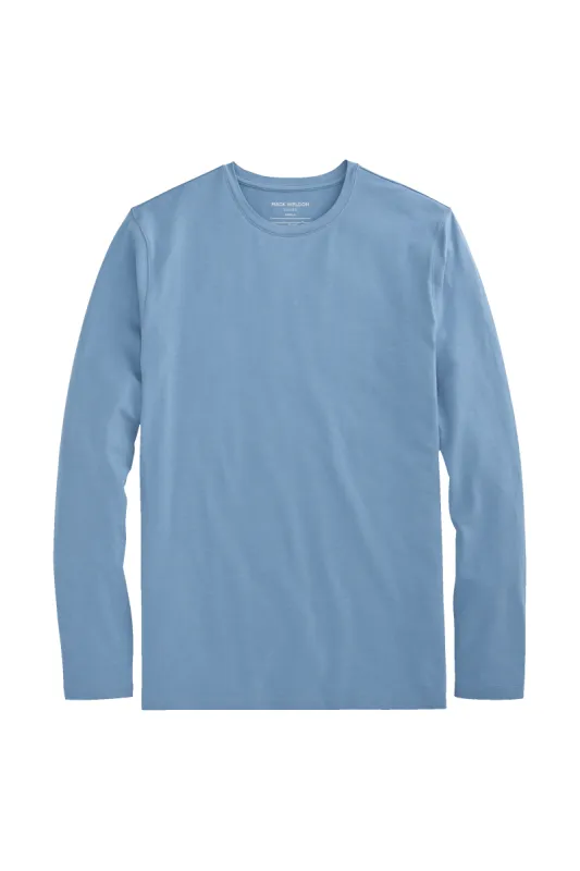 SILVER Long Sleeve T-Shirt Blue Heaven sold by Mack Weldon