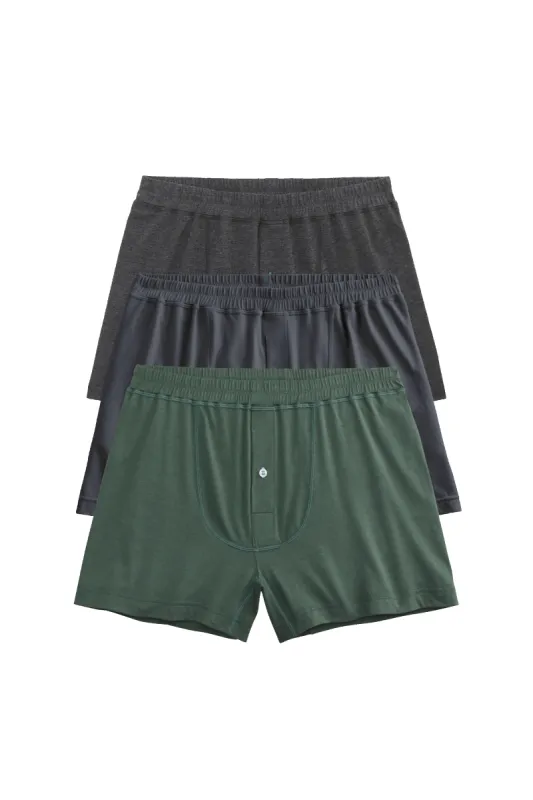 3-Pack 18-Hour Jersey Knit Boxers Fade to Black sold by Mack Weldon