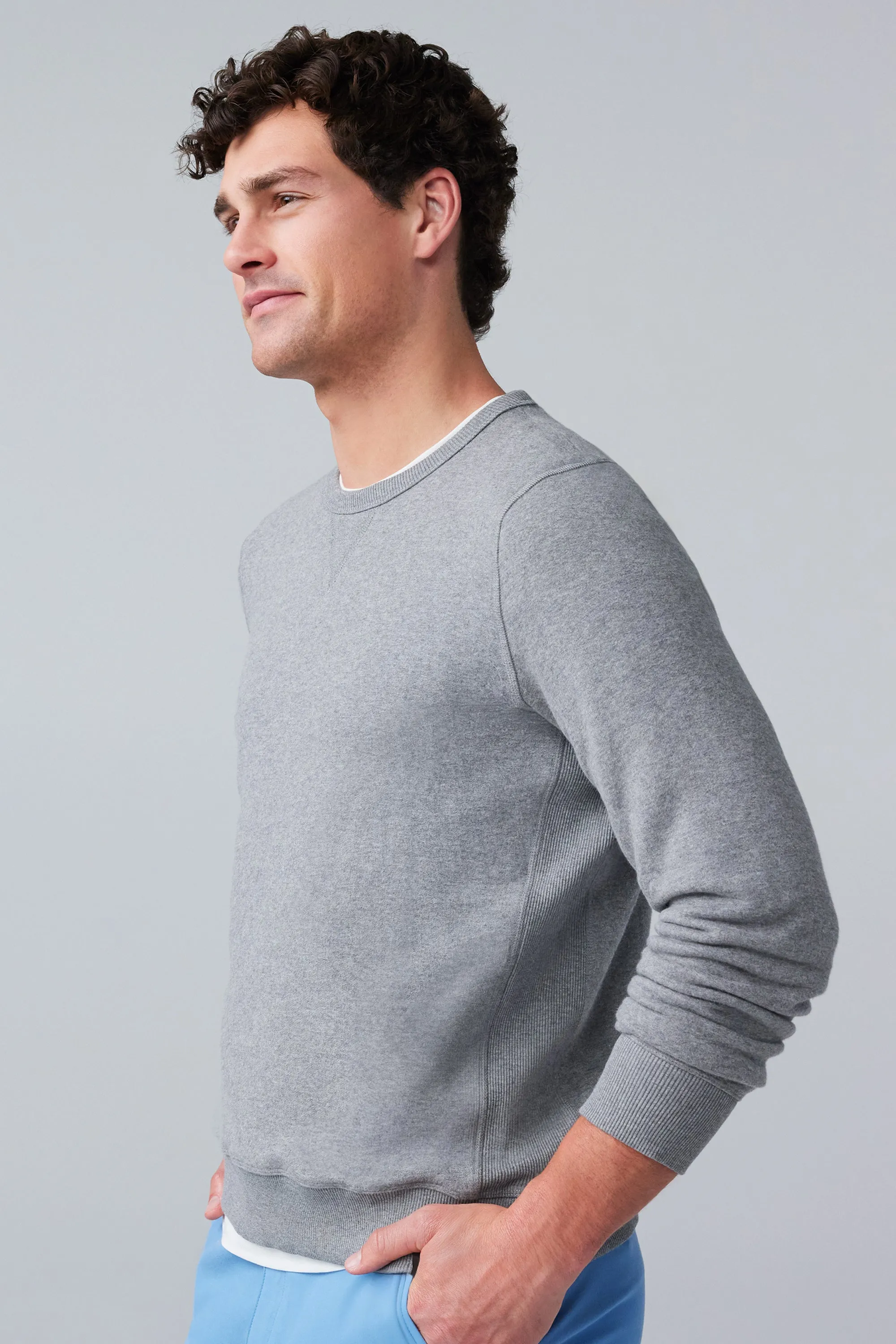 ACE Crew Neck Sweatshirt Purple Potion Heather sold by Mack Weldon product image thumbnail 4