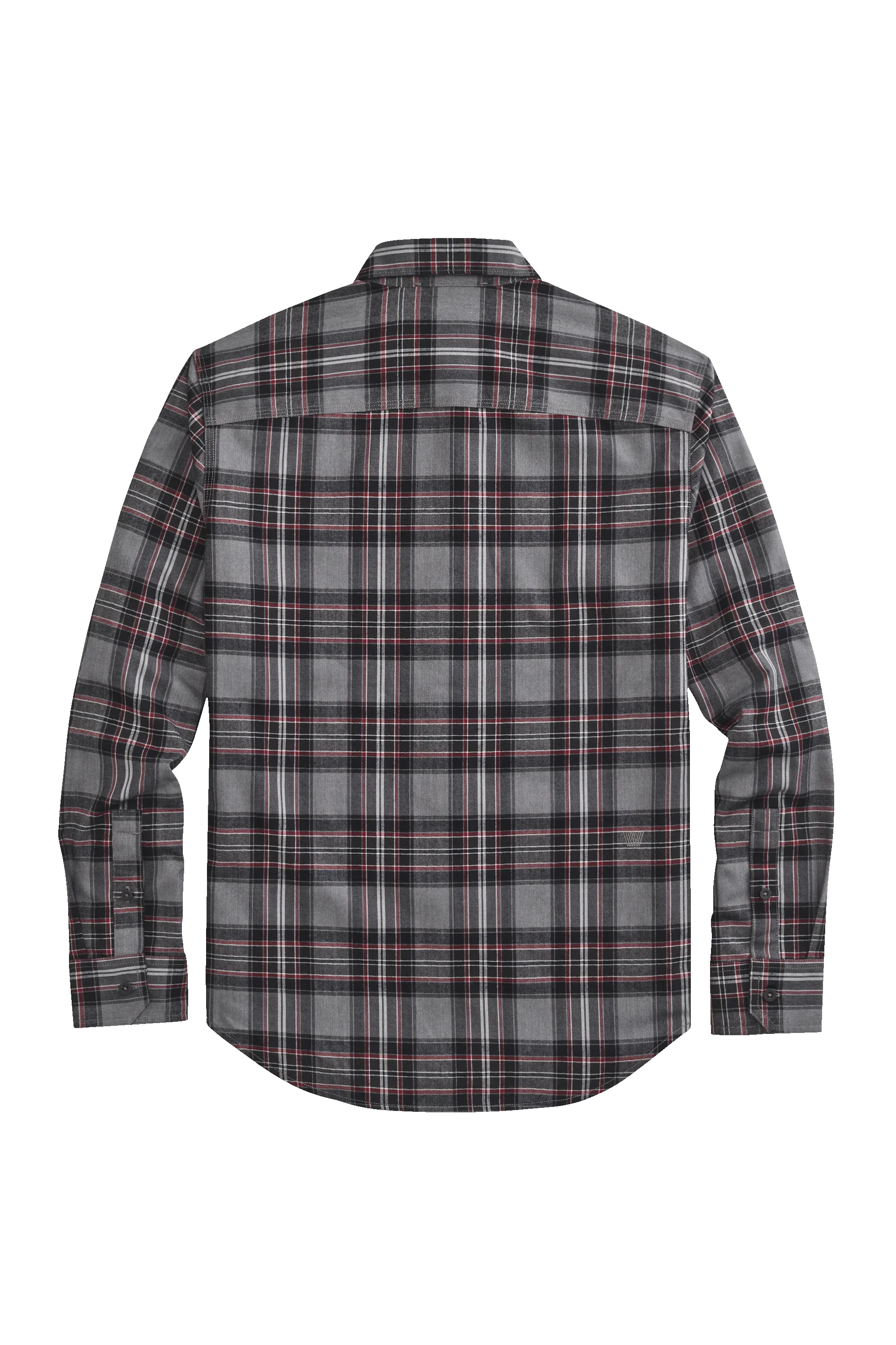WARMKNIT Flannel Shirt Grey Heather Tartan Plaid sold by Mack Weldon product image thumbnail 2
