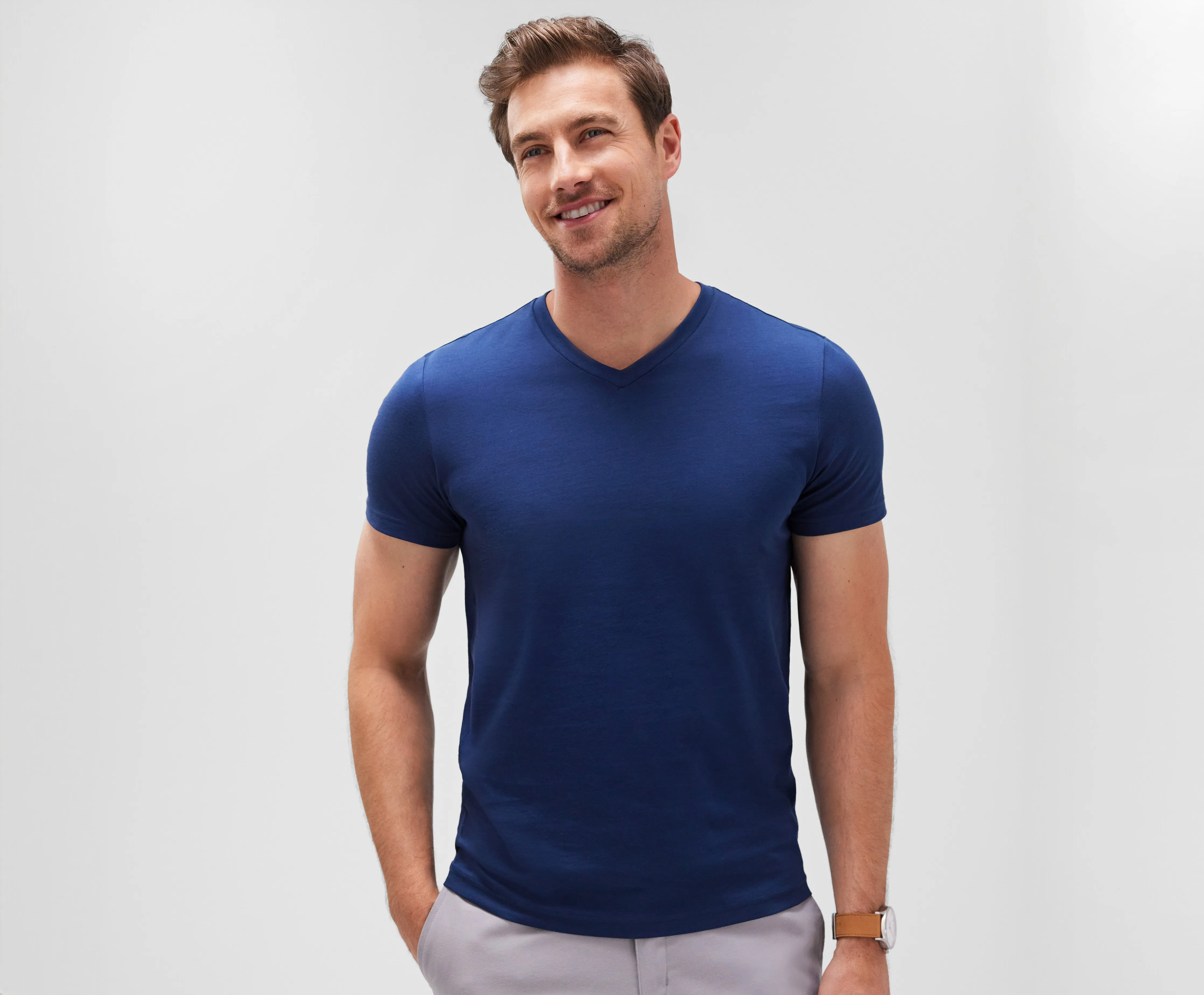 Pima V-Neck T-Shirt Shooting Star sold by Mack Weldon product image thumbnail 4